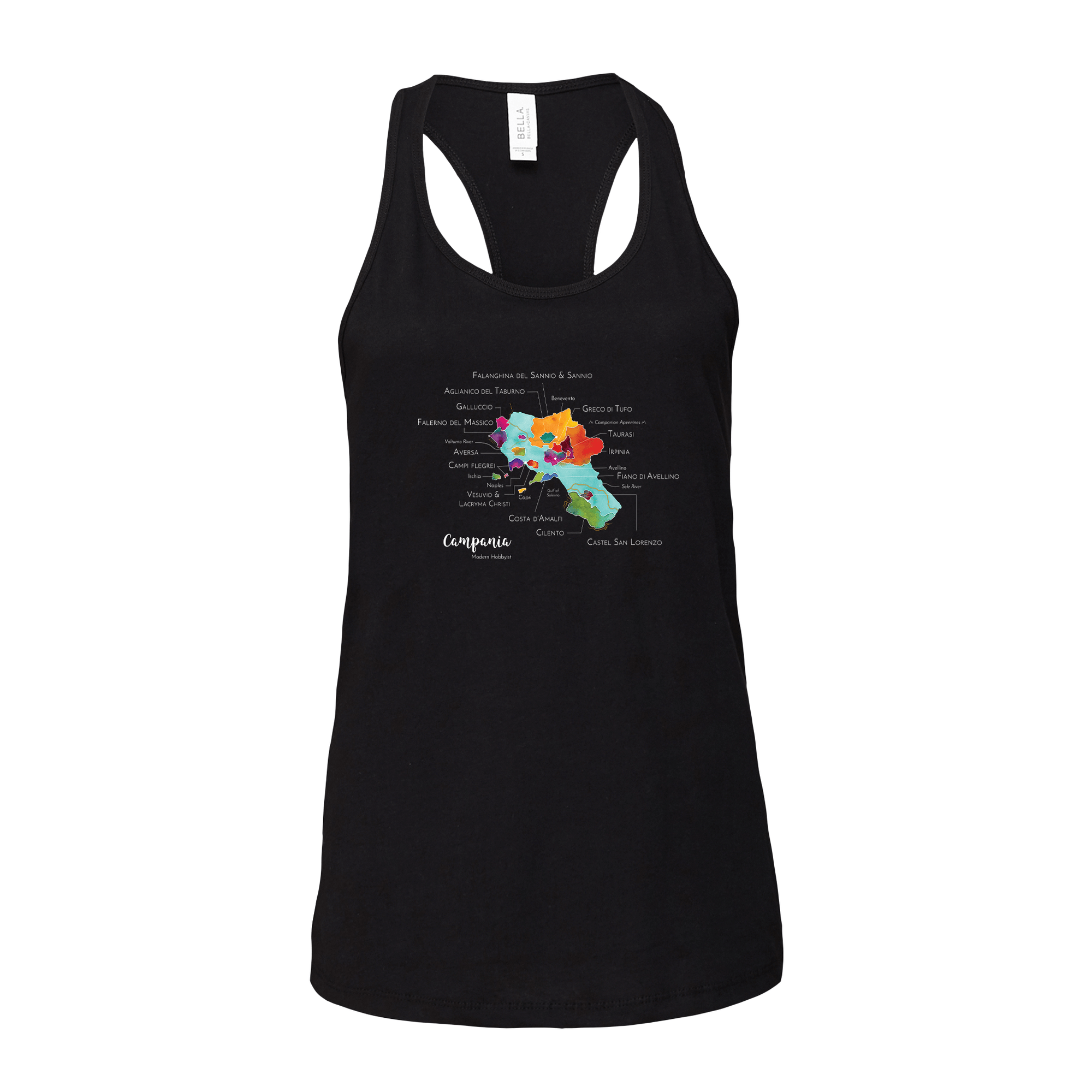 Campania Wine Map Racerback Tank