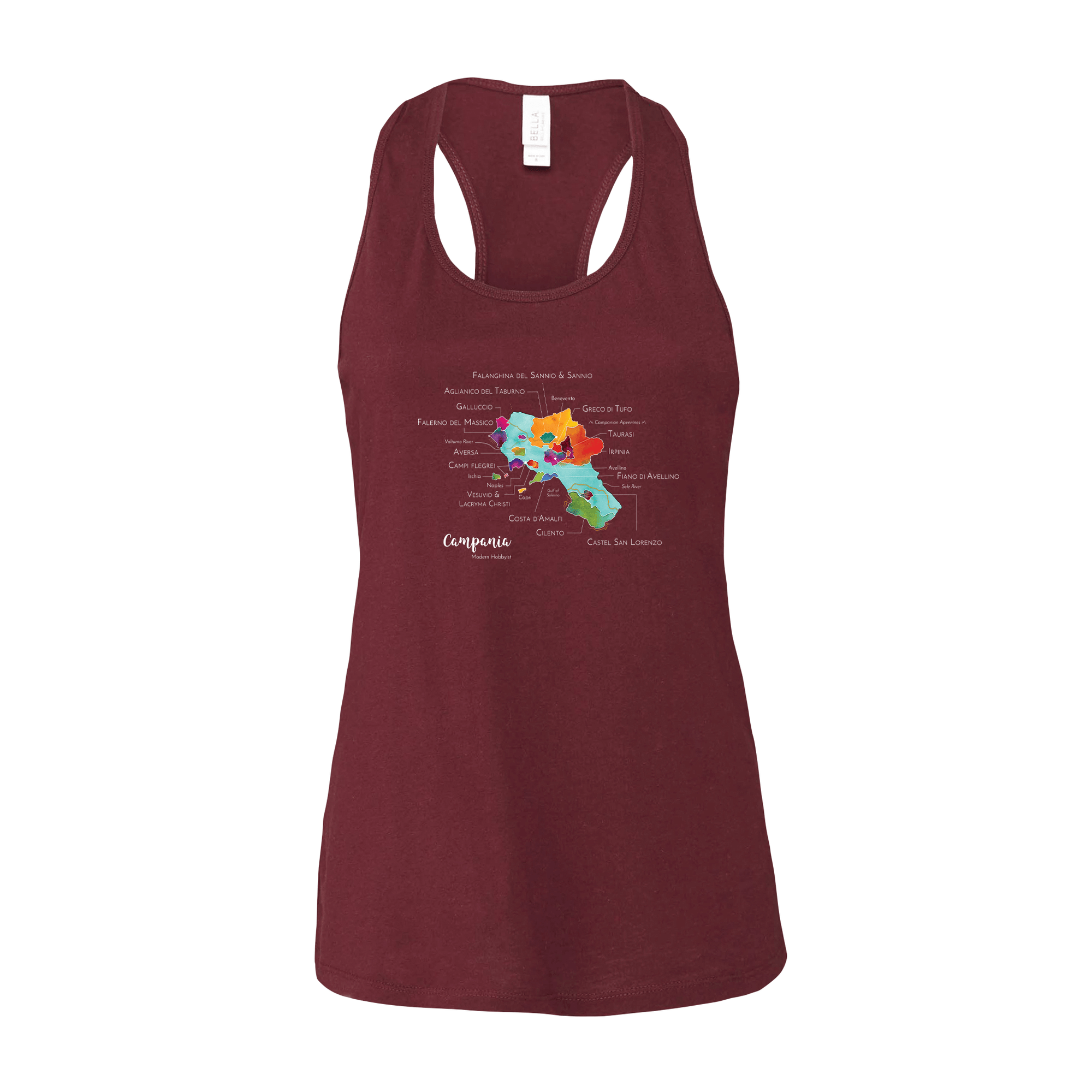 Campania Wine Map Racerback Tank