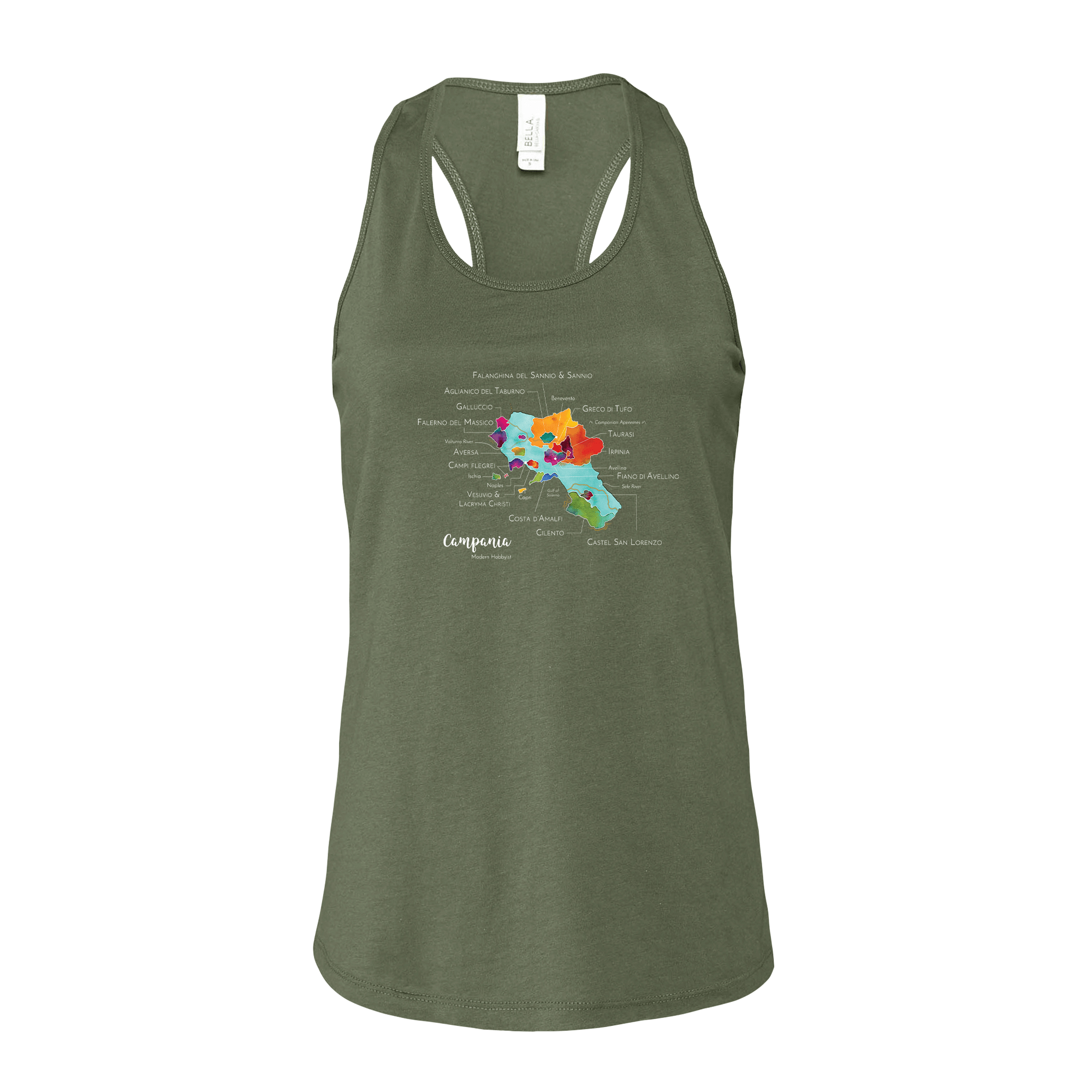 Campania Wine Map Racerback Tank