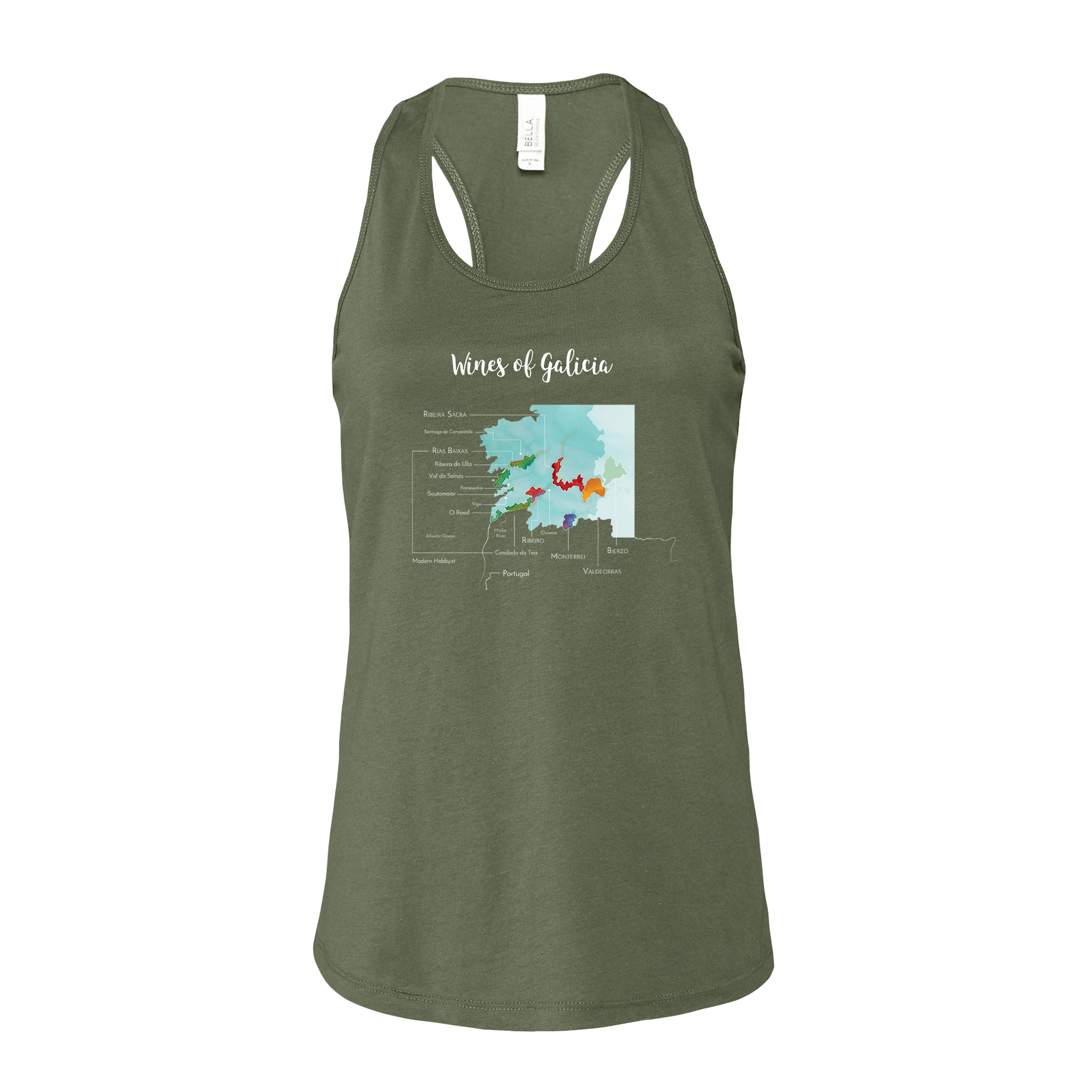 Galicia Wine Map Racerback Tank