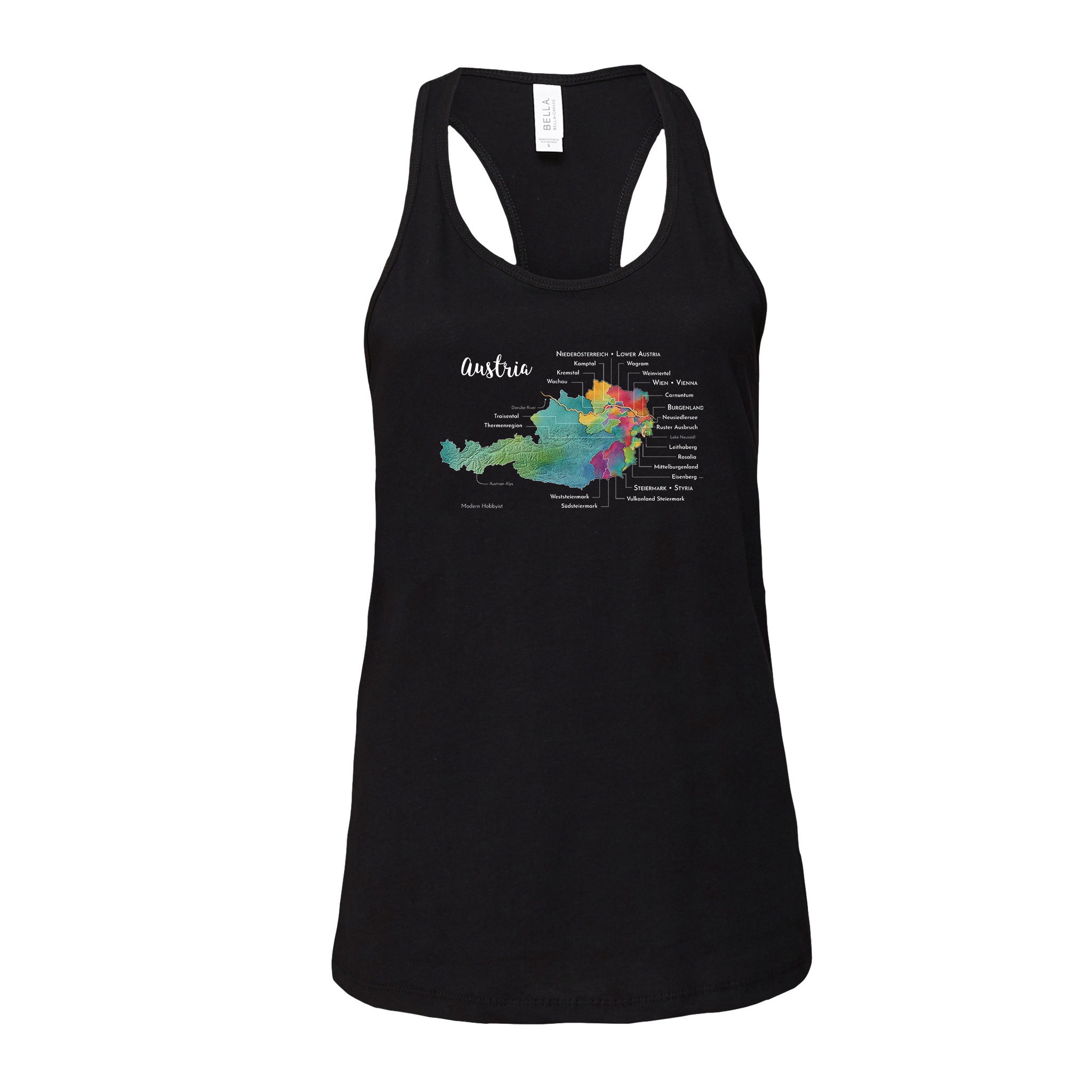 Austria Wine Map Racerback Tank