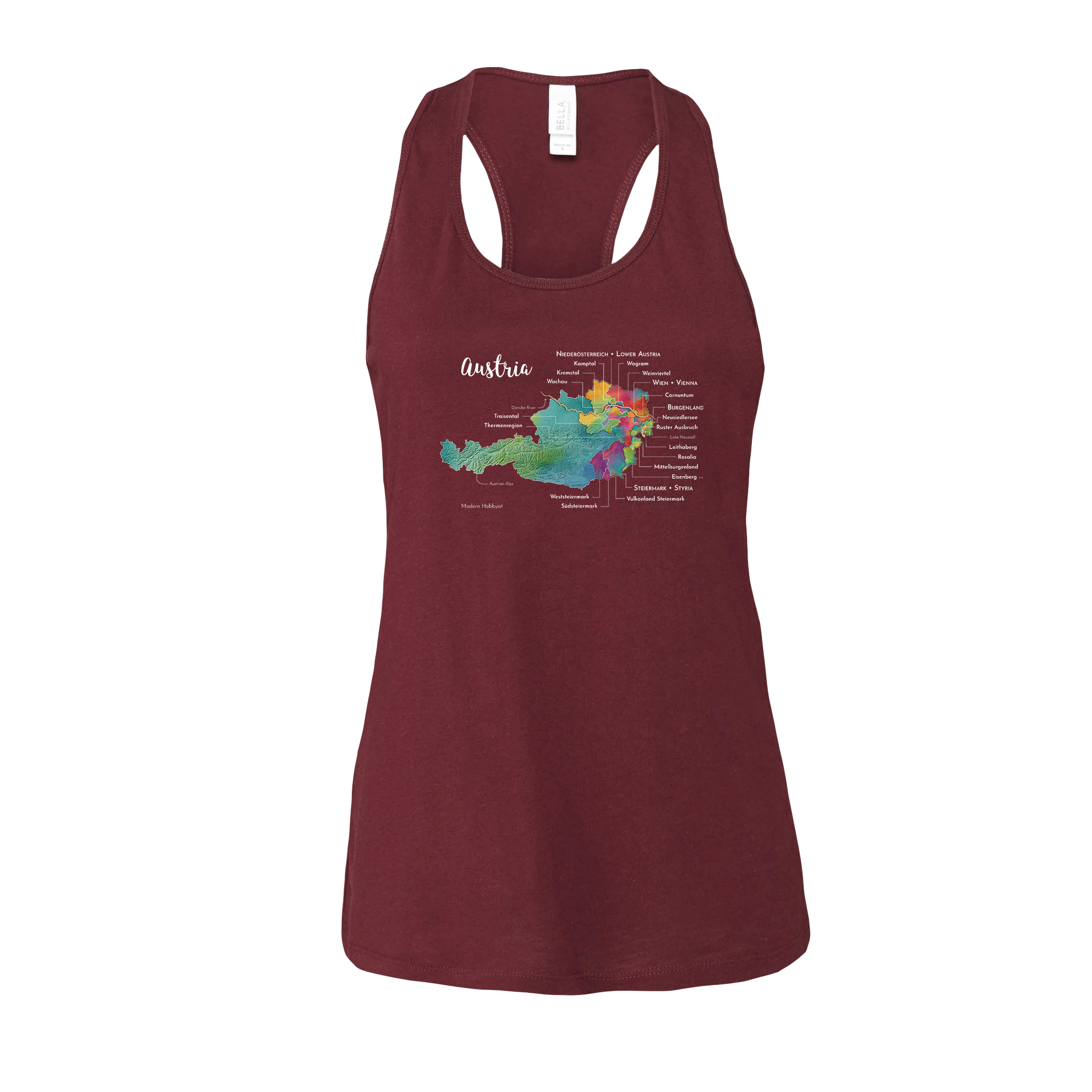 Austria Wine Map Racerback Tank