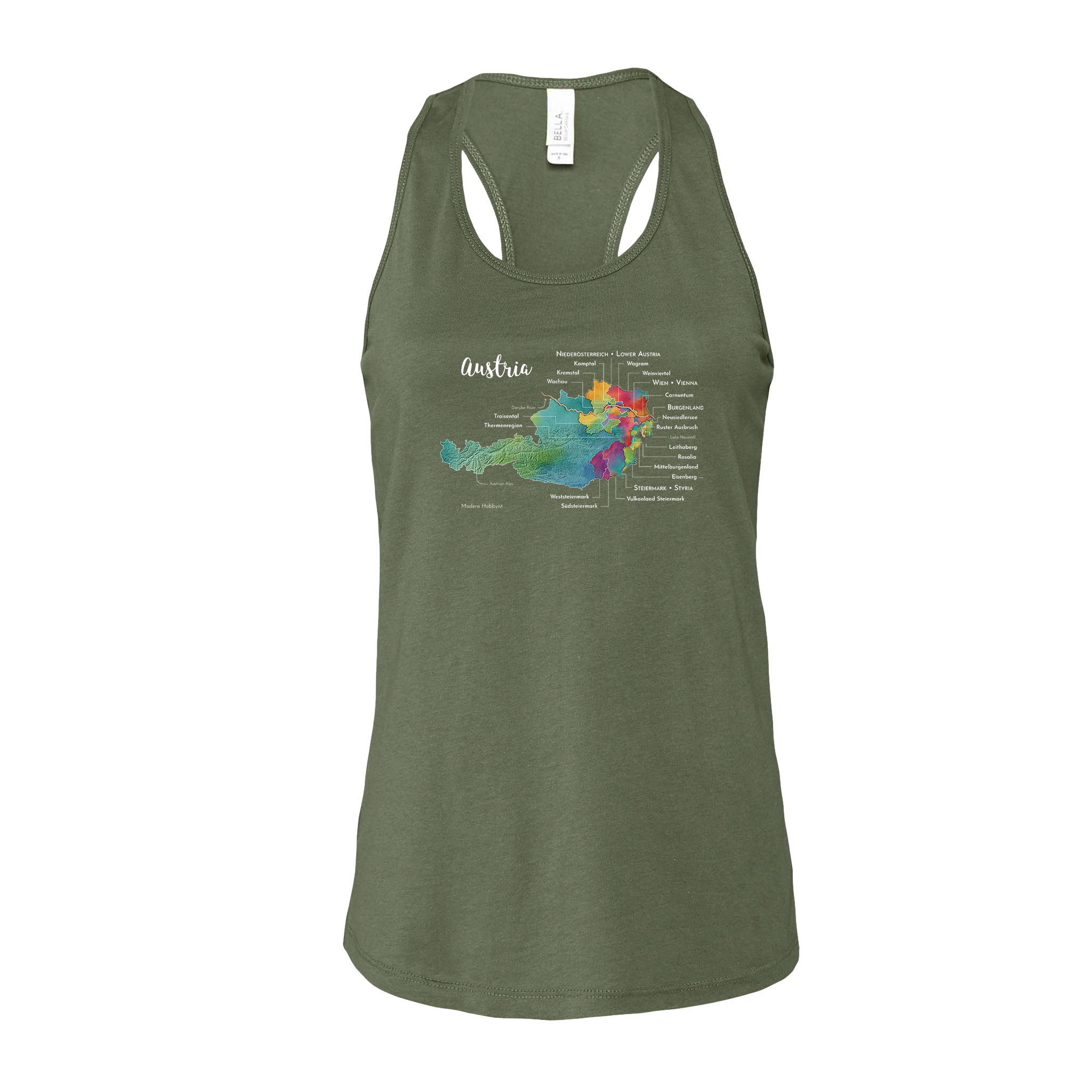 Austria Wine Map Racerback Tank