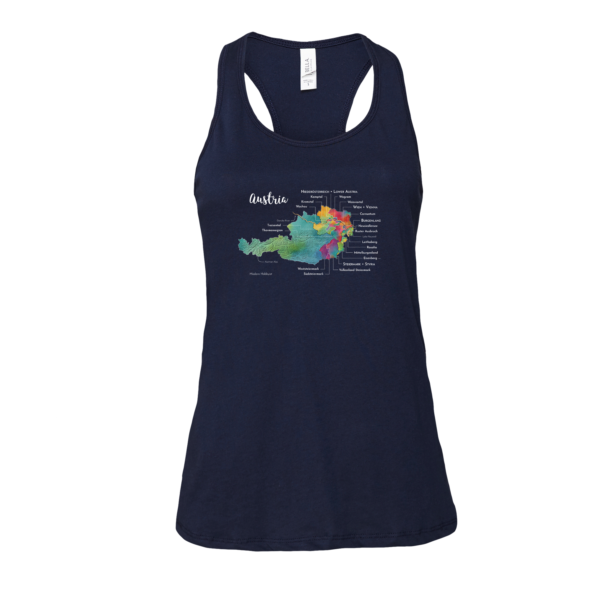 Austria Wine Map Racerback Tank