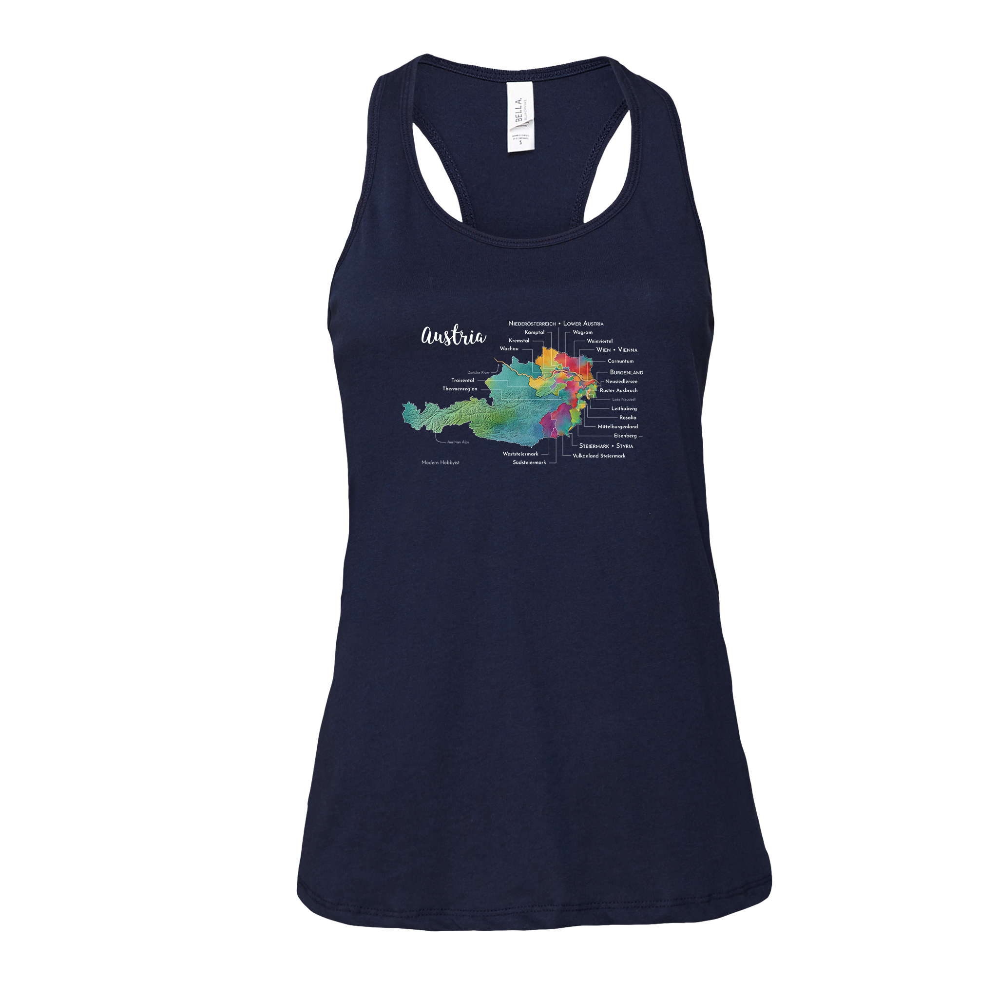 Austria Wine Map Racerback Tank
