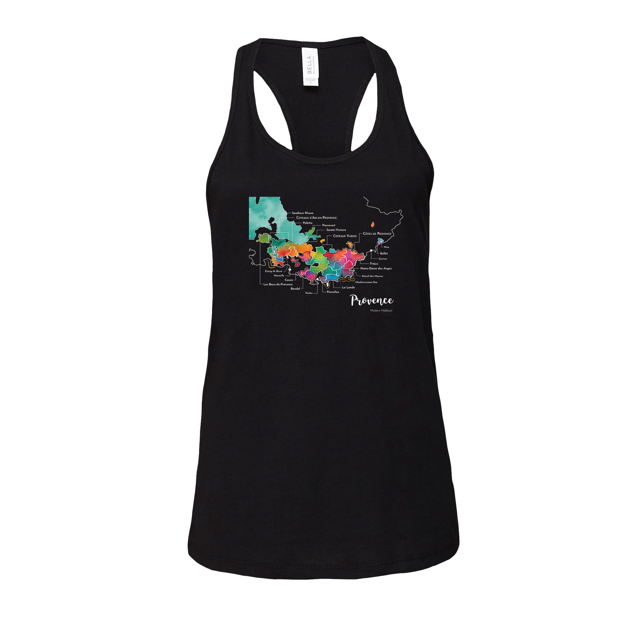 Provence Wine Map Racerback Tank