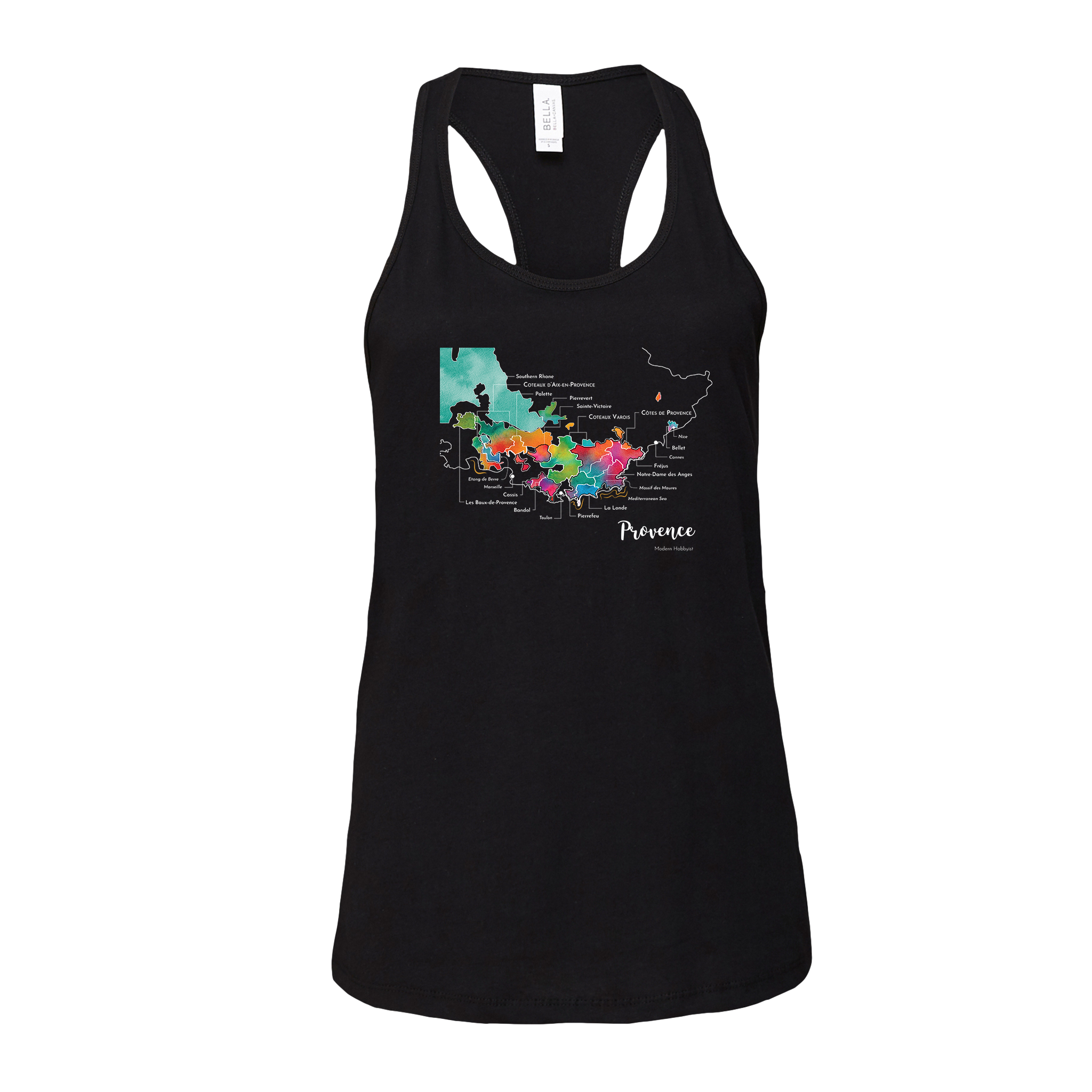 Provence Wine Map Racerback Tank