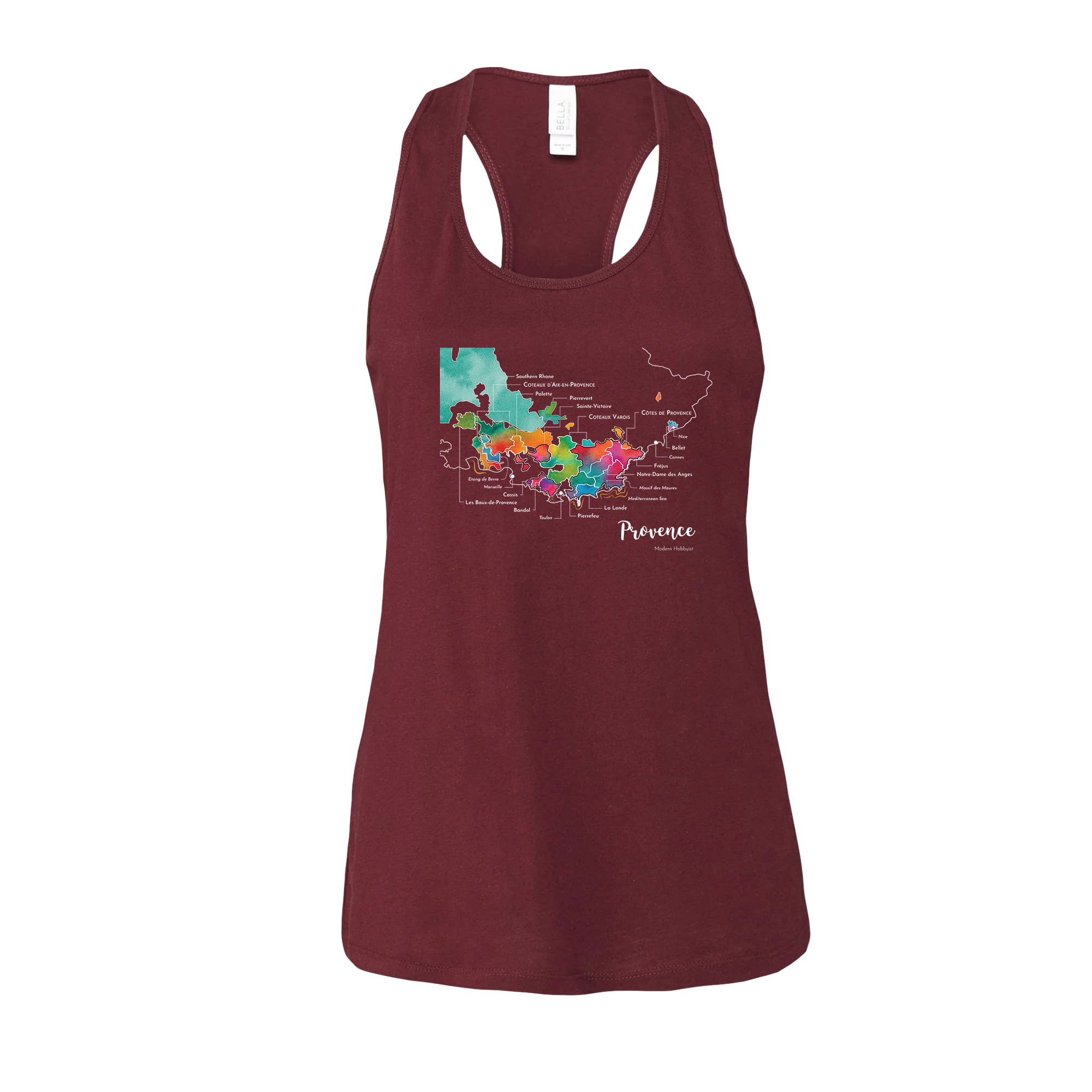 Provence Wine Map Racerback Tank