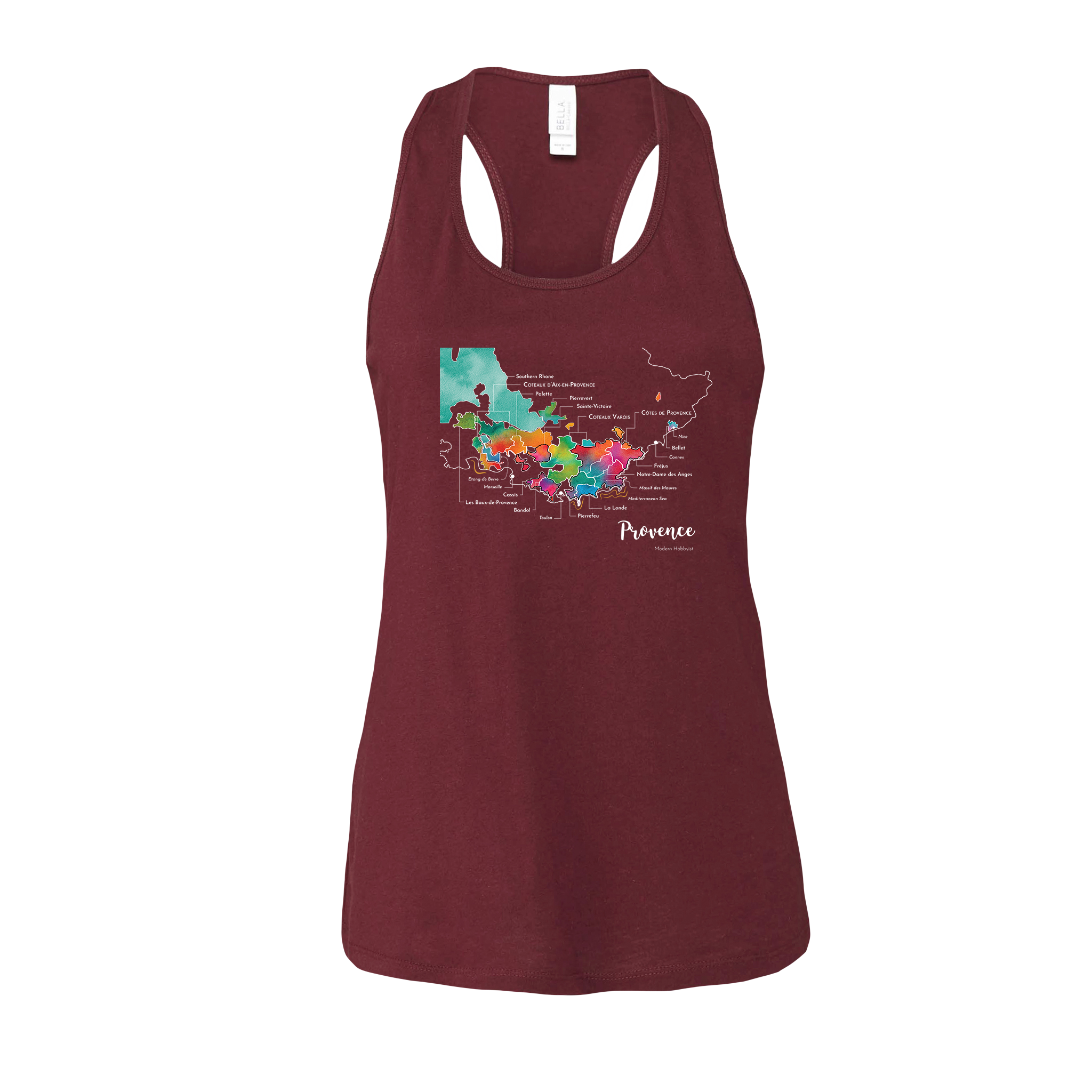 Provence Wine Map Racerback Tank