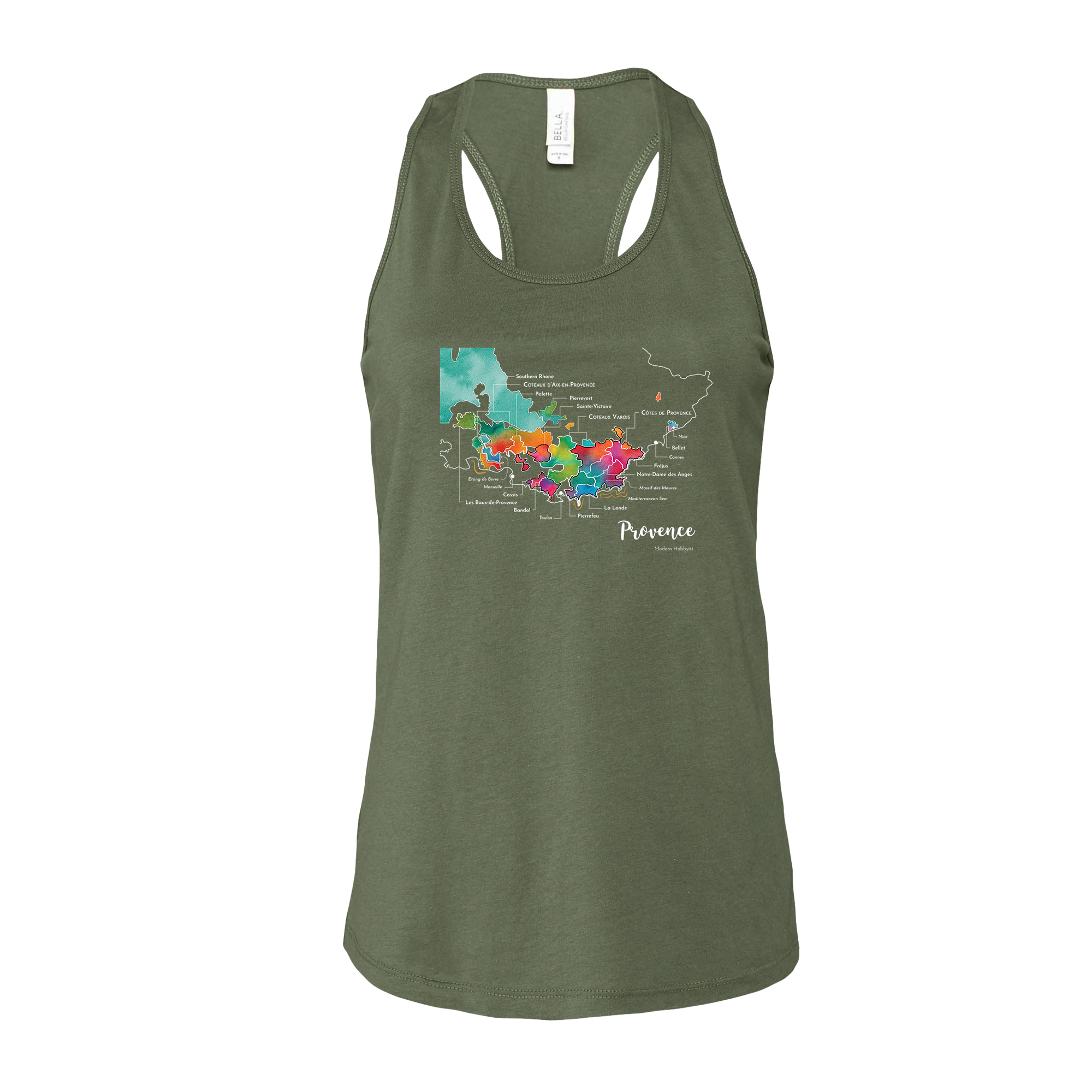 Provence Wine Map Racerback Tank