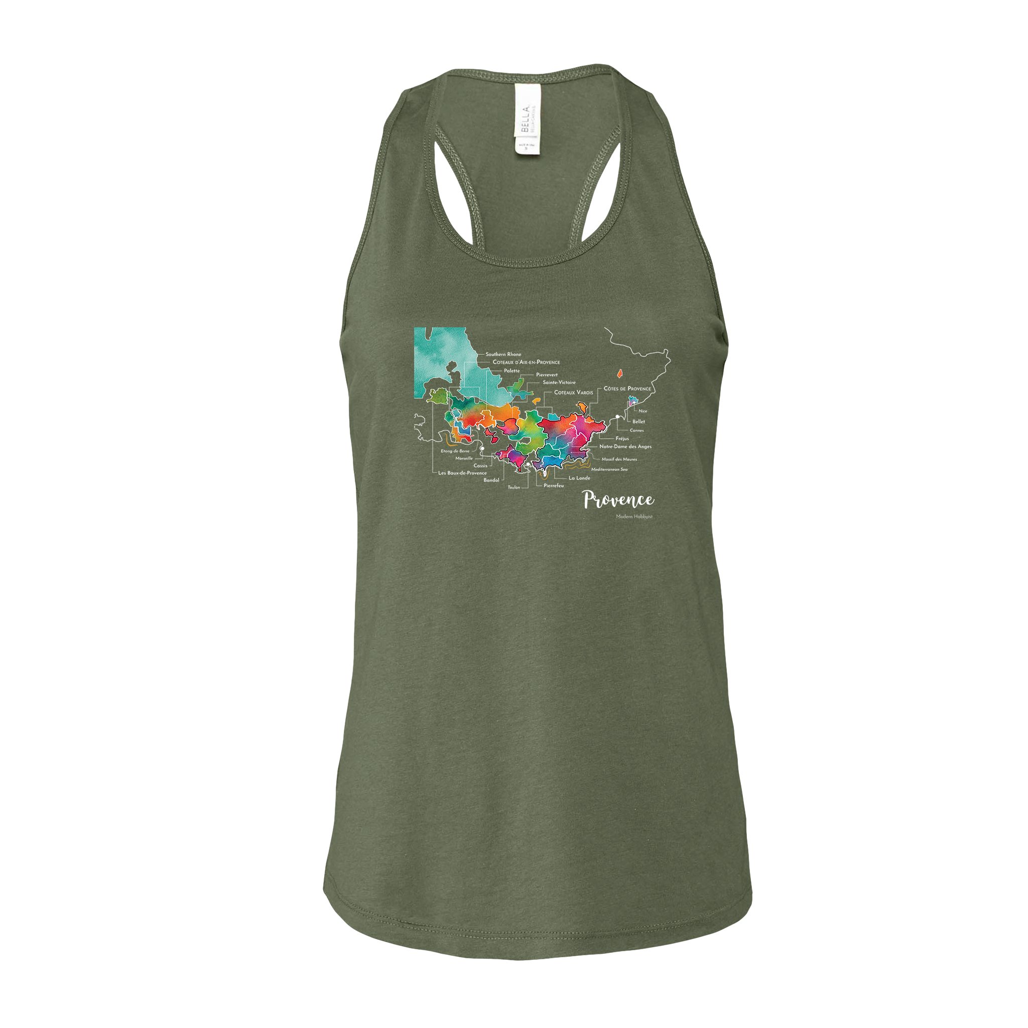 Provence Wine Map Racerback Tank