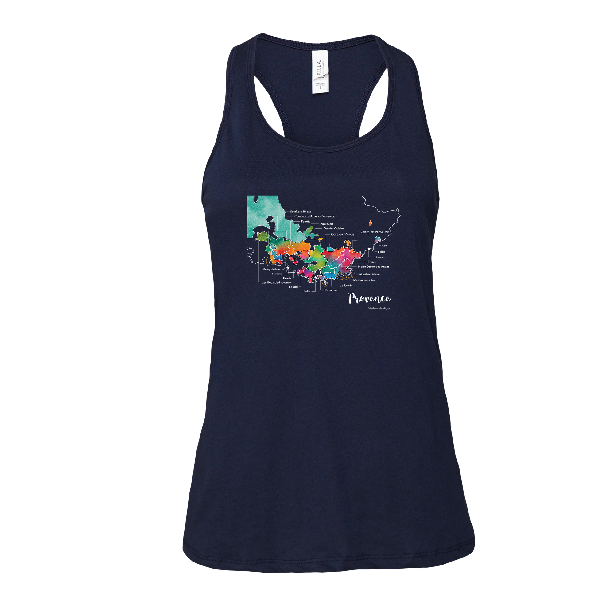 Provence Wine Map Racerback Tank