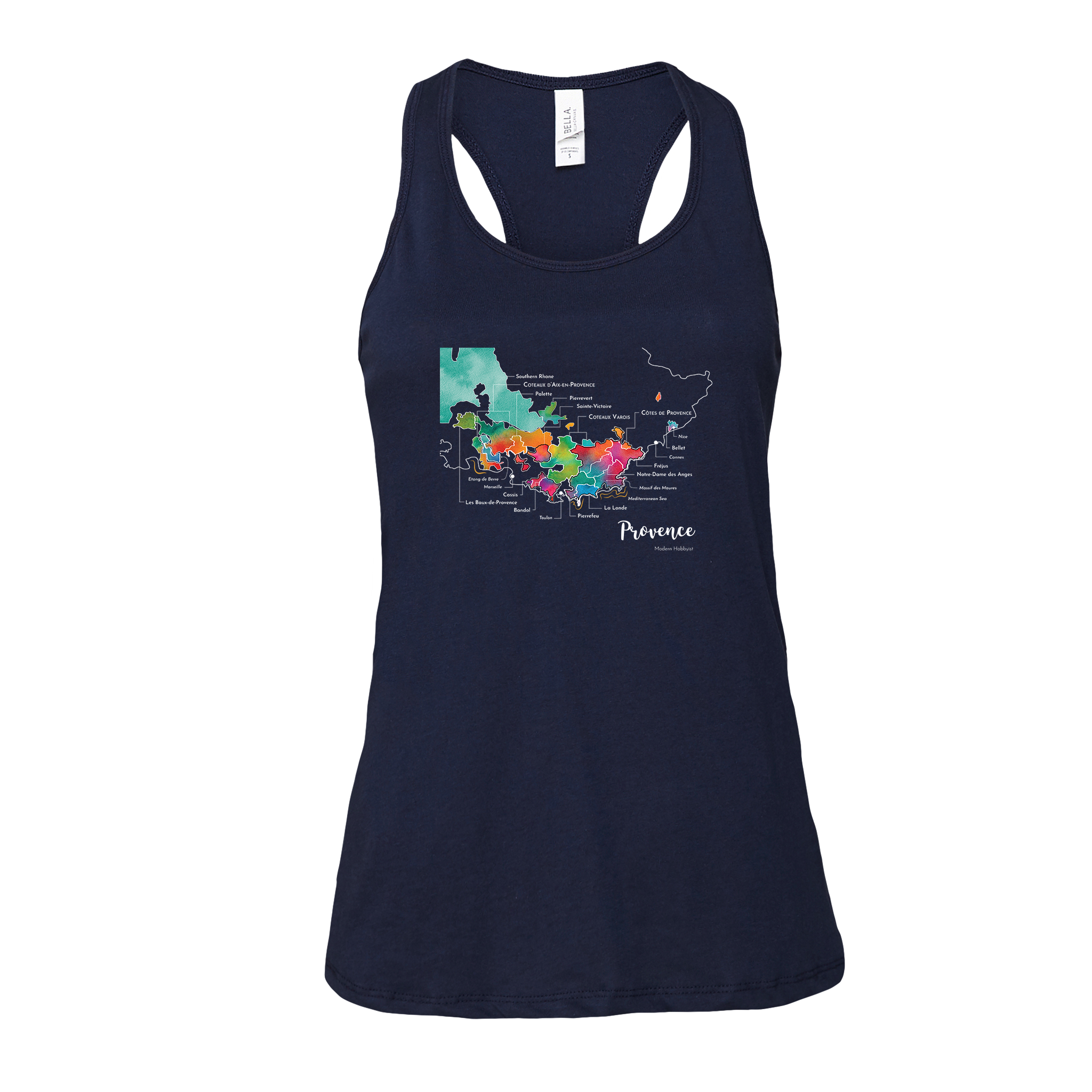 Provence Wine Map Racerback Tank