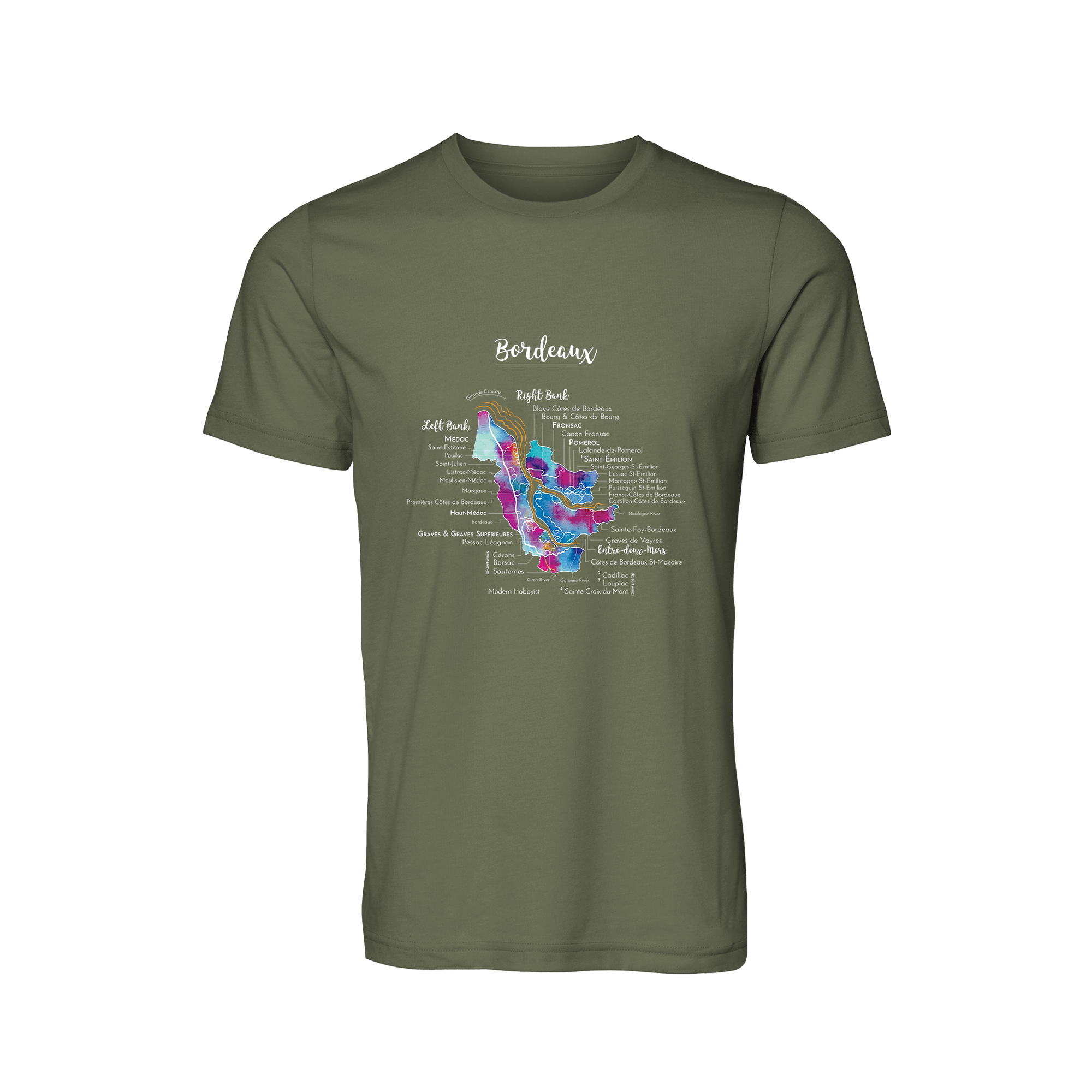 Bordeaux Wine Map T-Shirt