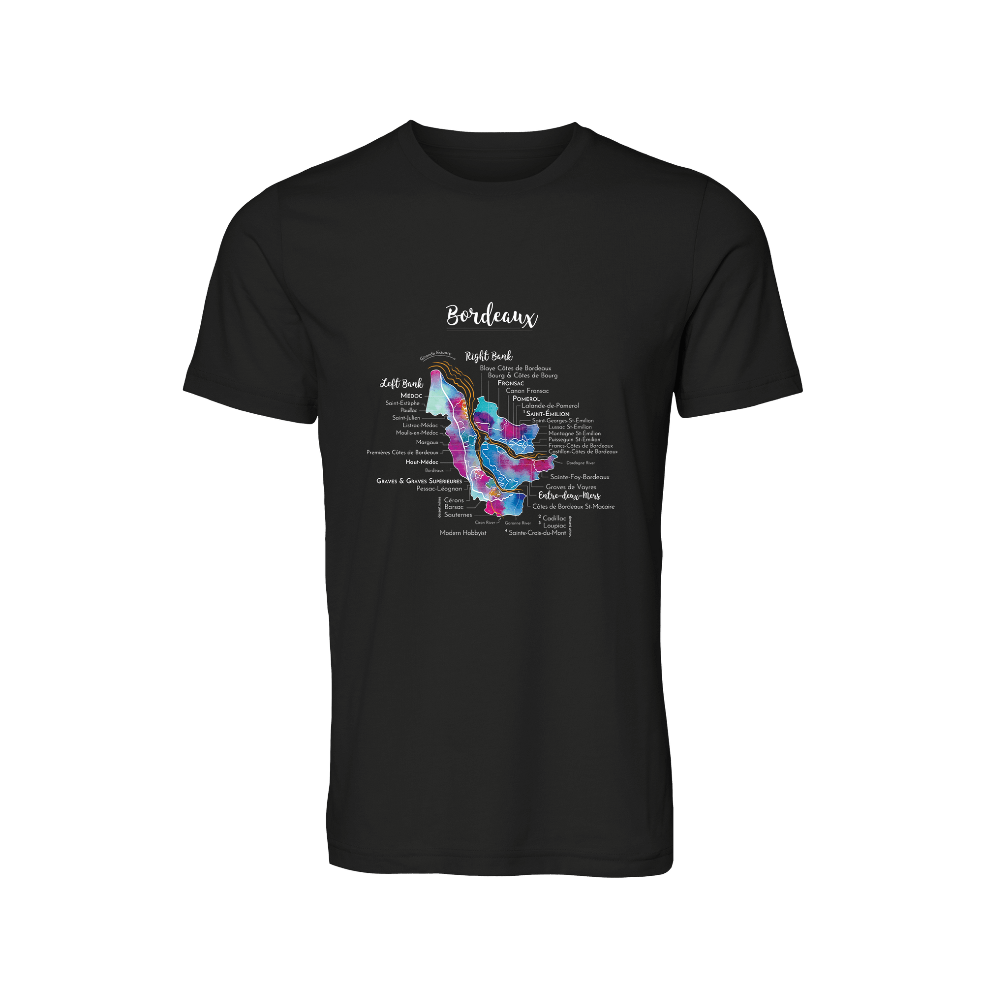 Bordeaux Wine Map T-Shirt