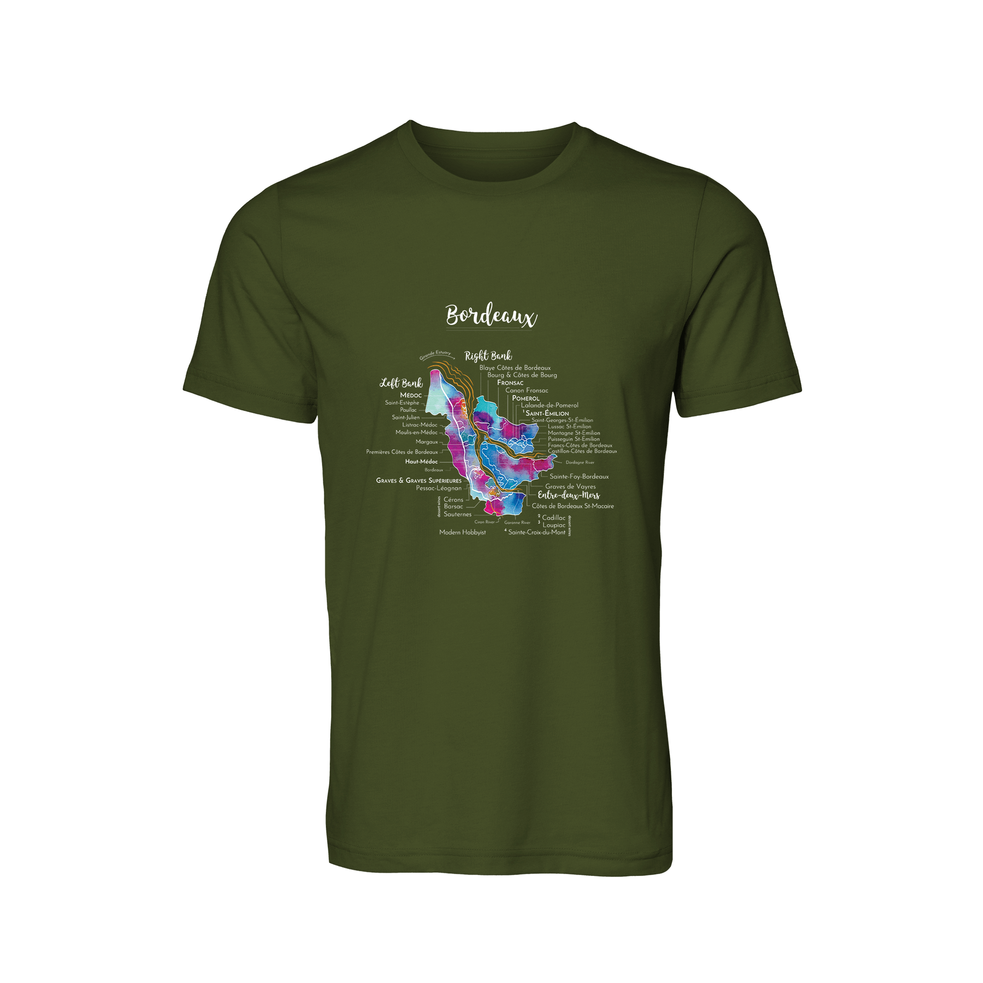 Bordeaux Wine Map T-Shirt