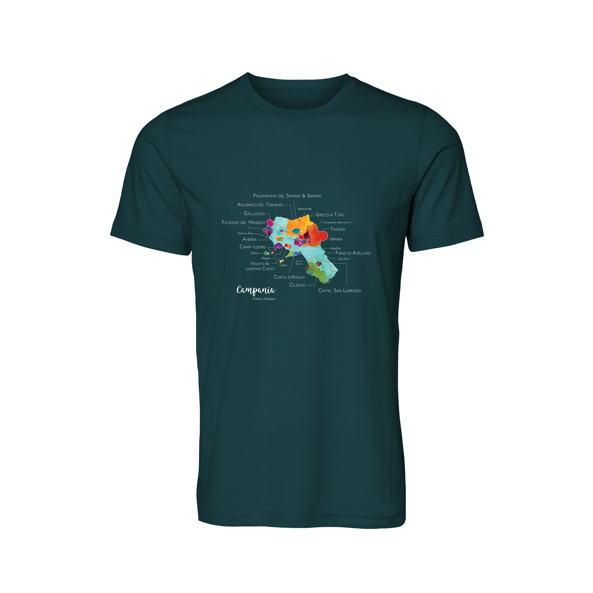 Campania Wine Map T-Shirt