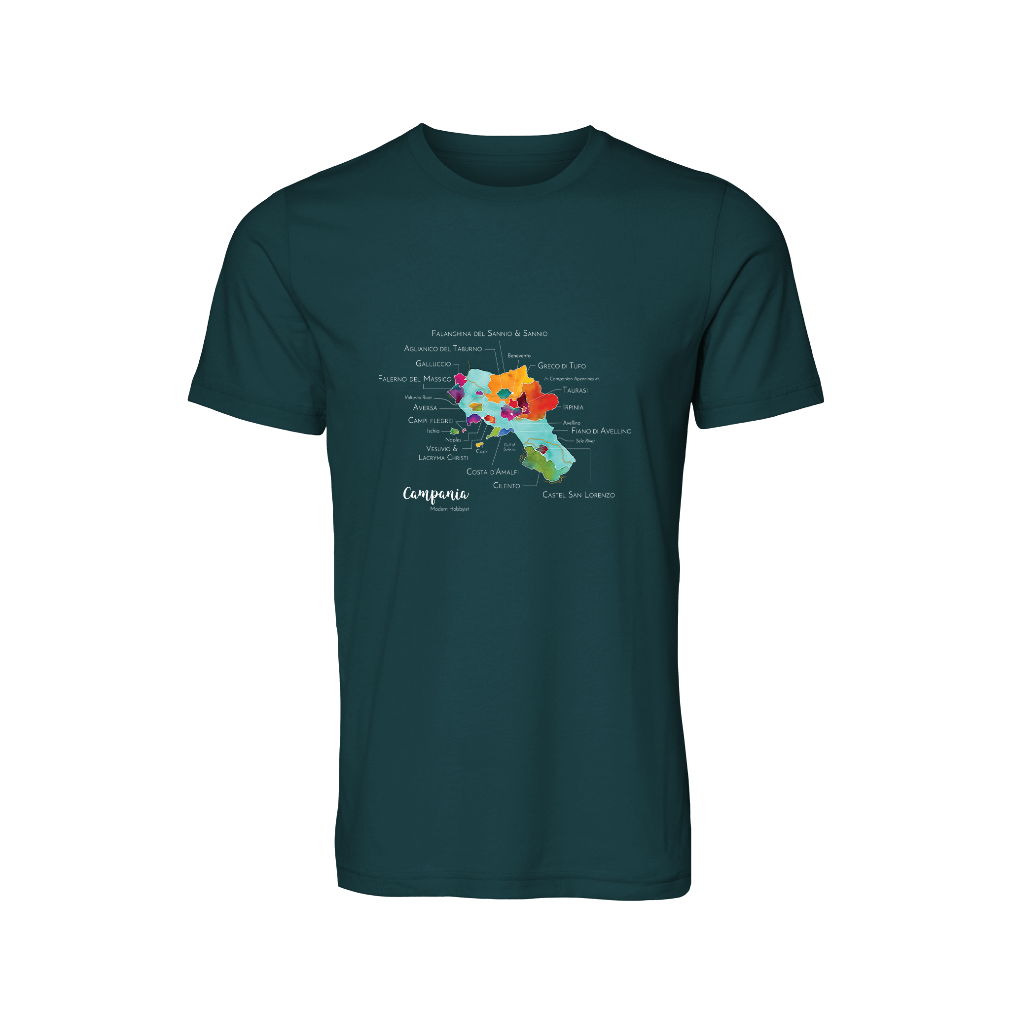 Campania Wine Map T-Shirt