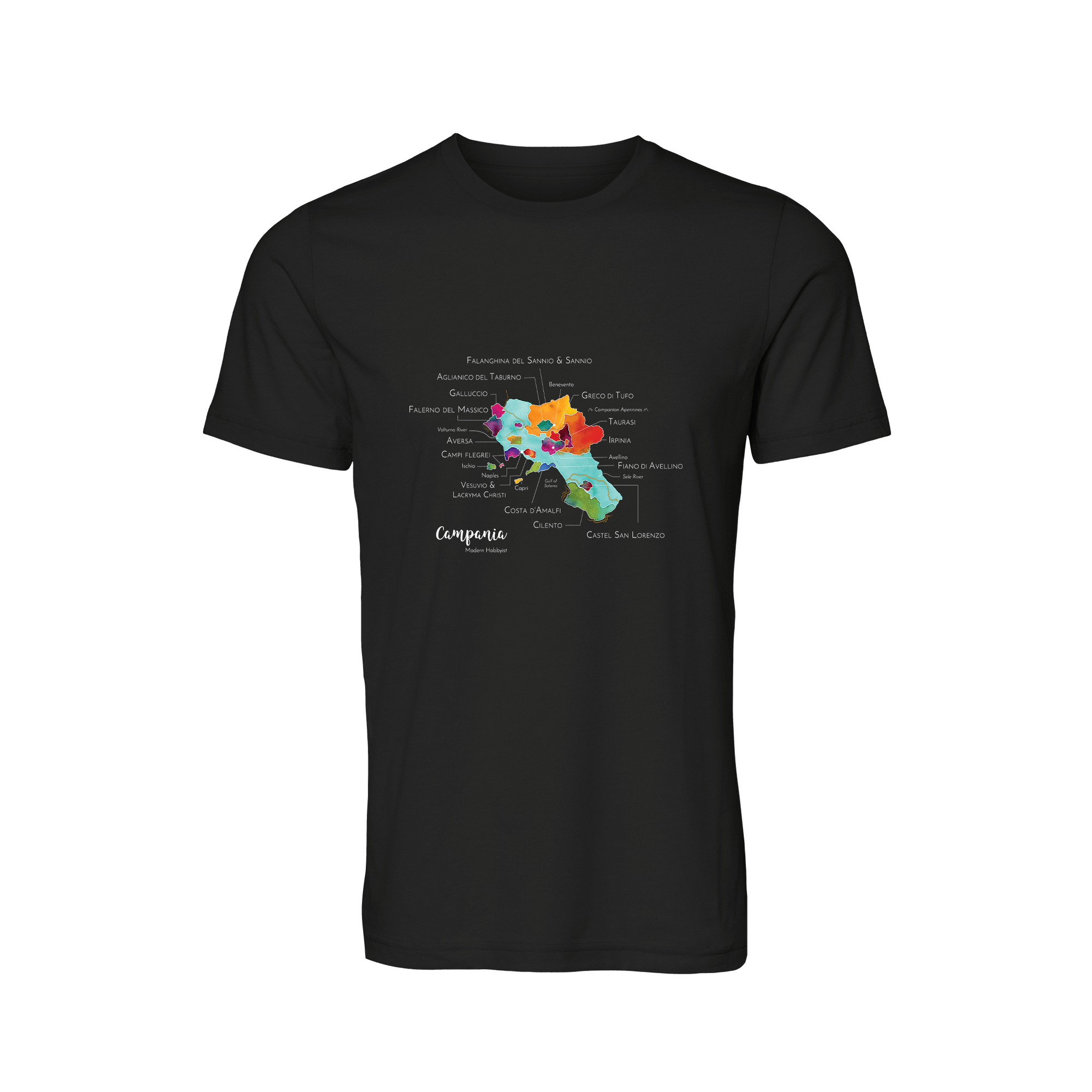 Campania Wine Map T-Shirt