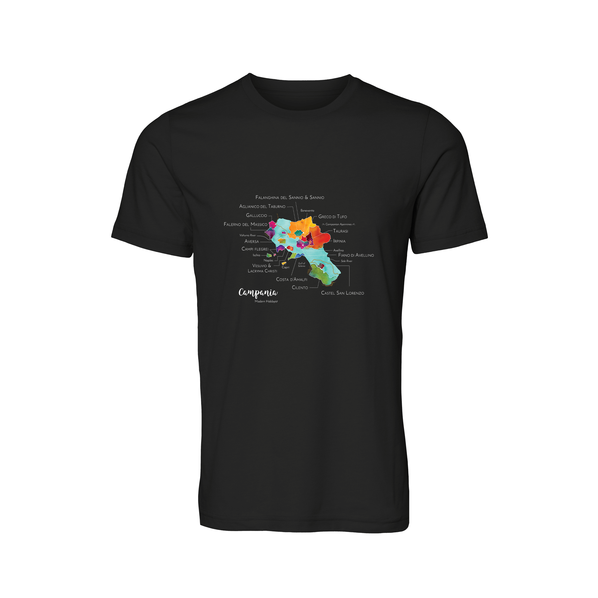Campania Wine Map T-Shirt