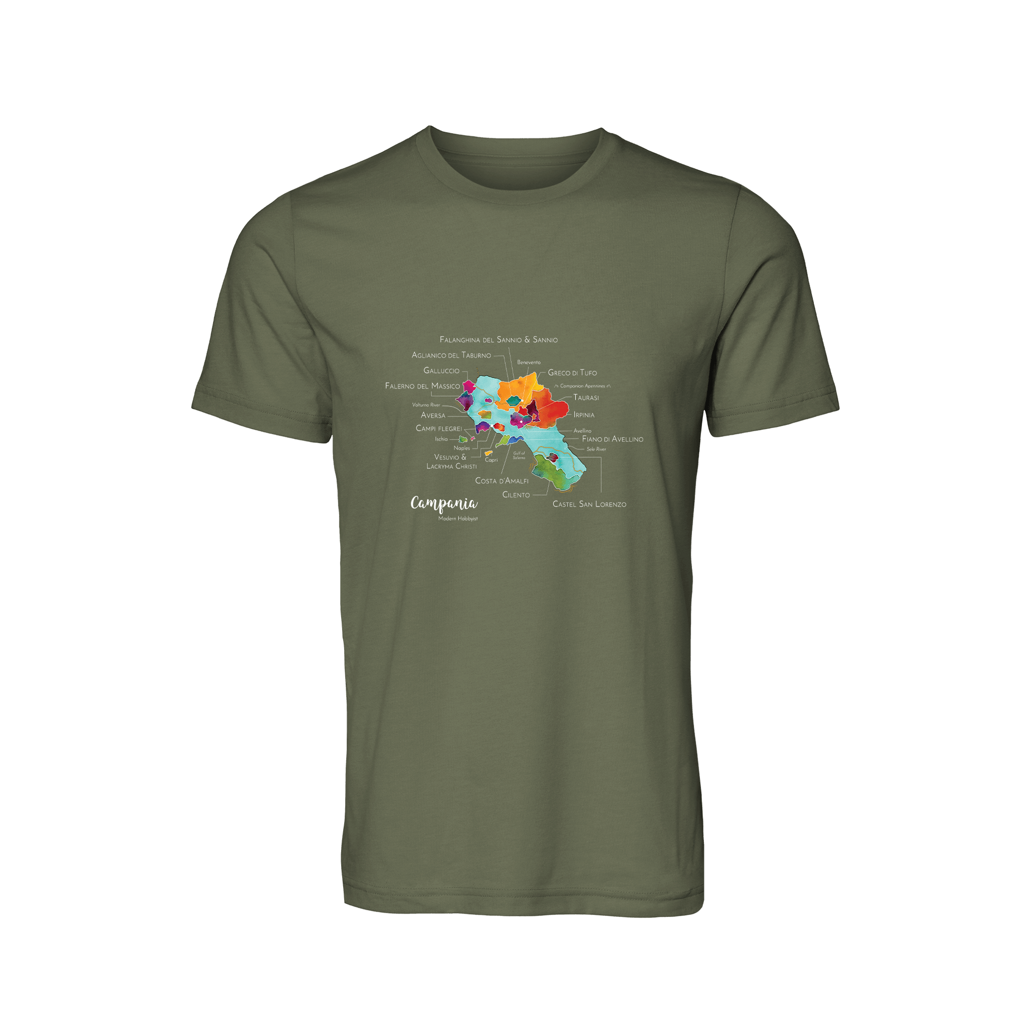 Campania Wine Map T-Shirt