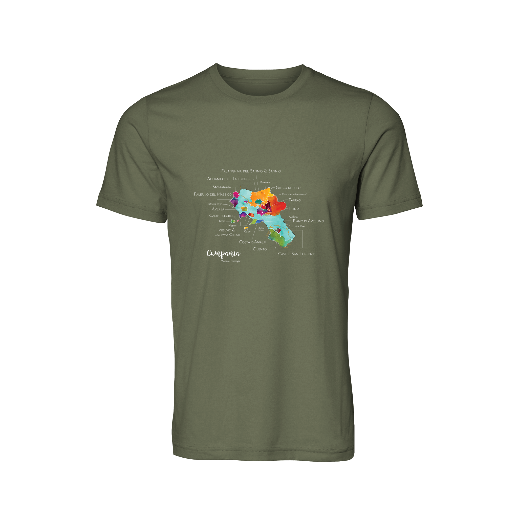 Campania Wine Map T-Shirt