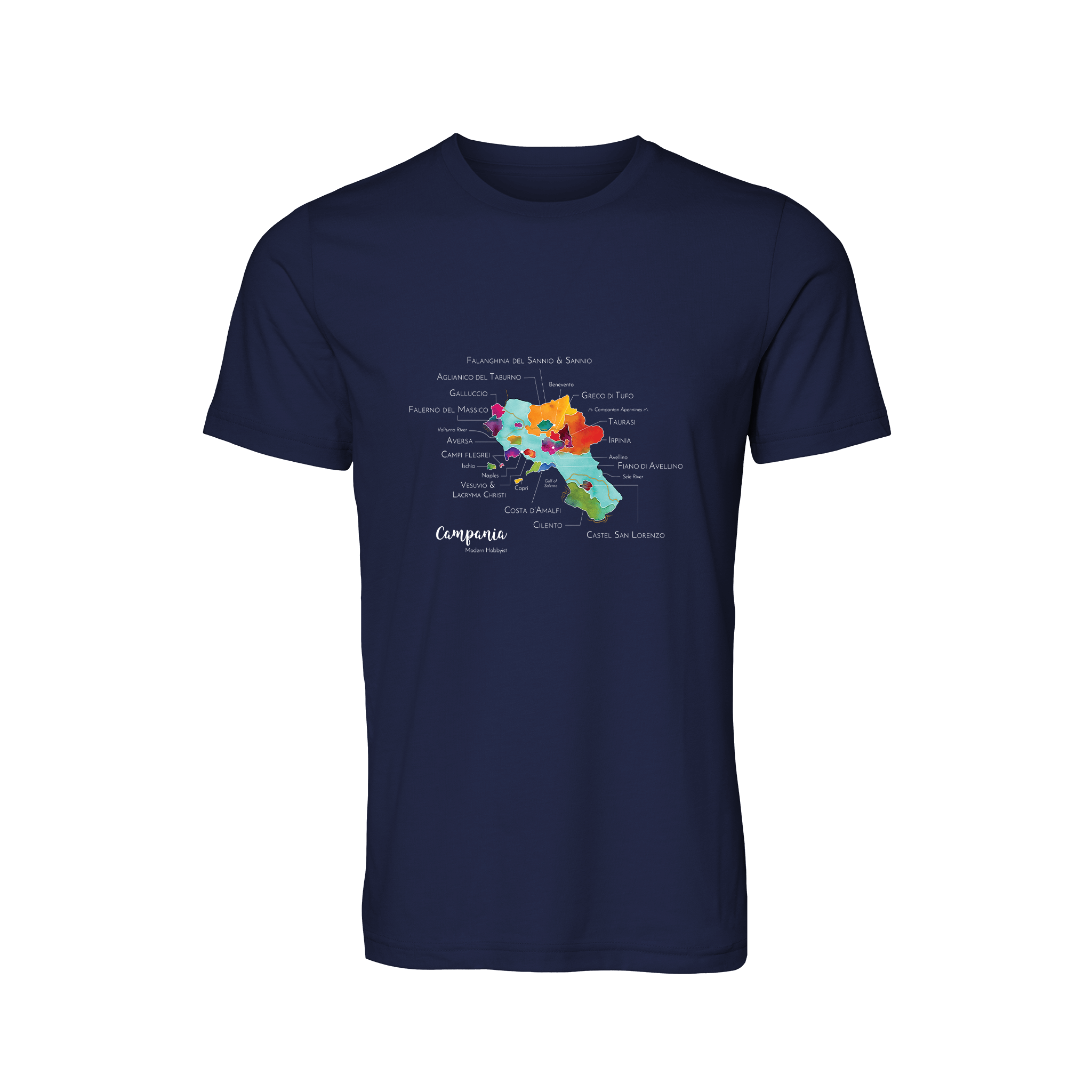 Campania Wine Map T-Shirt