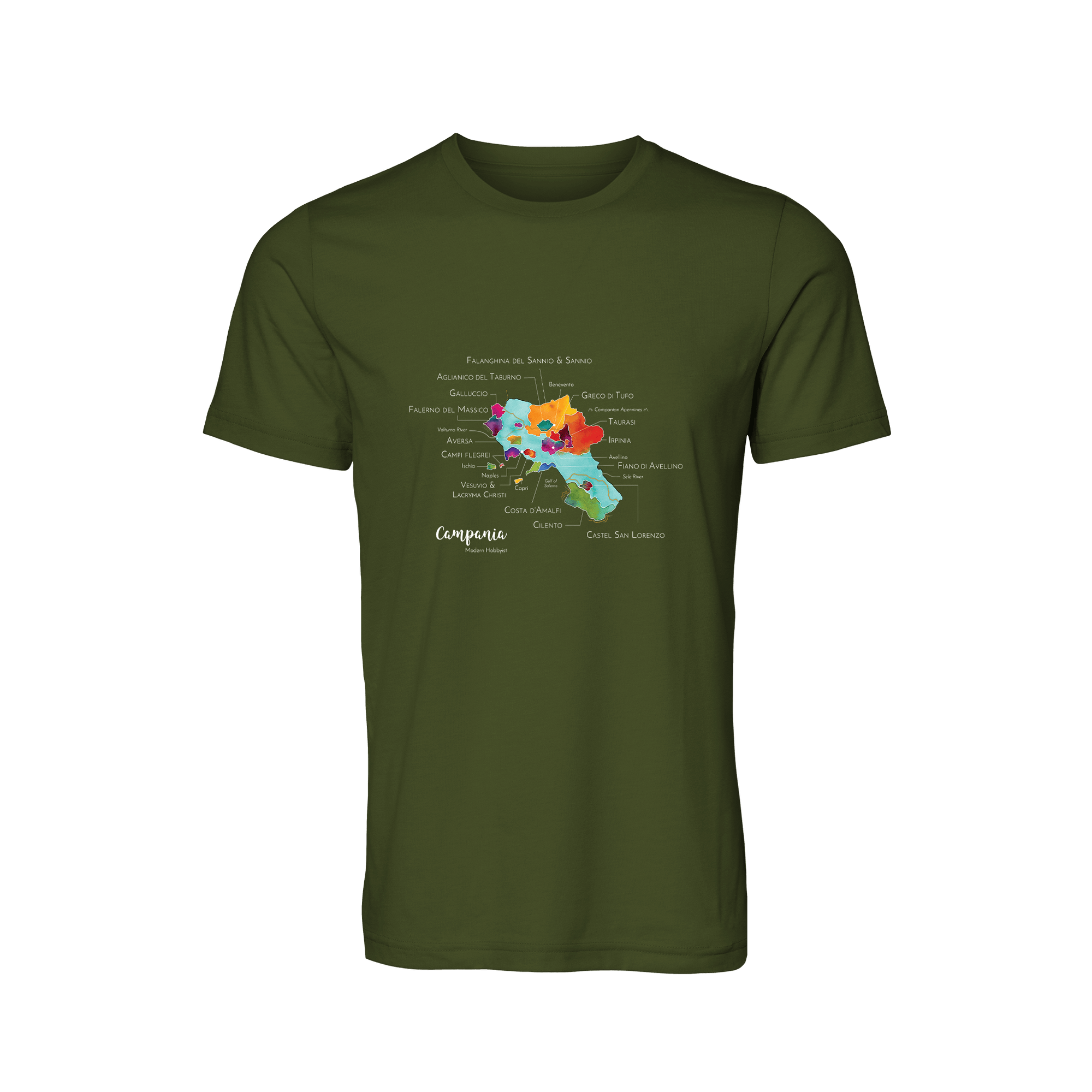 Campania Wine Map T-Shirt