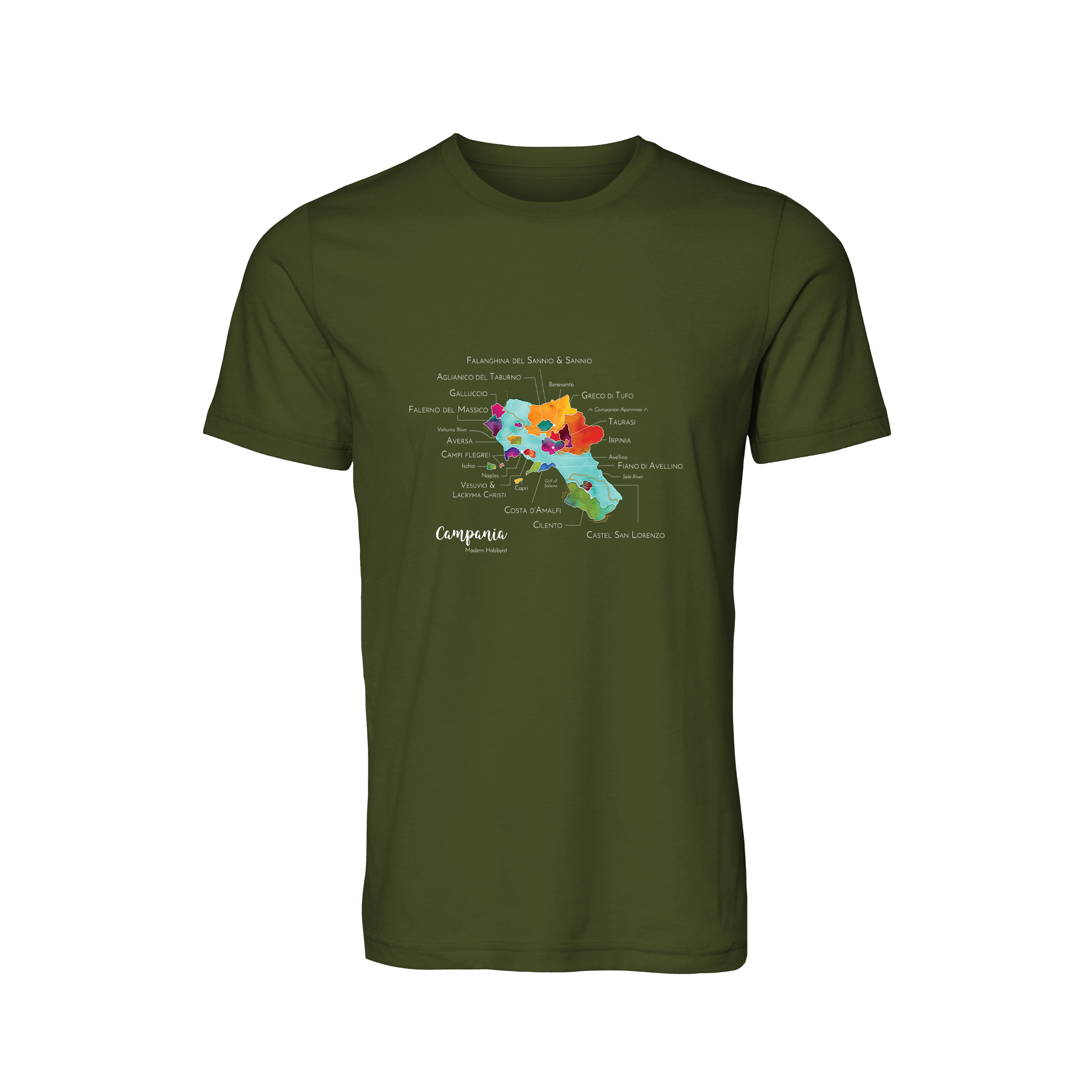 Campania Wine Map T-Shirt