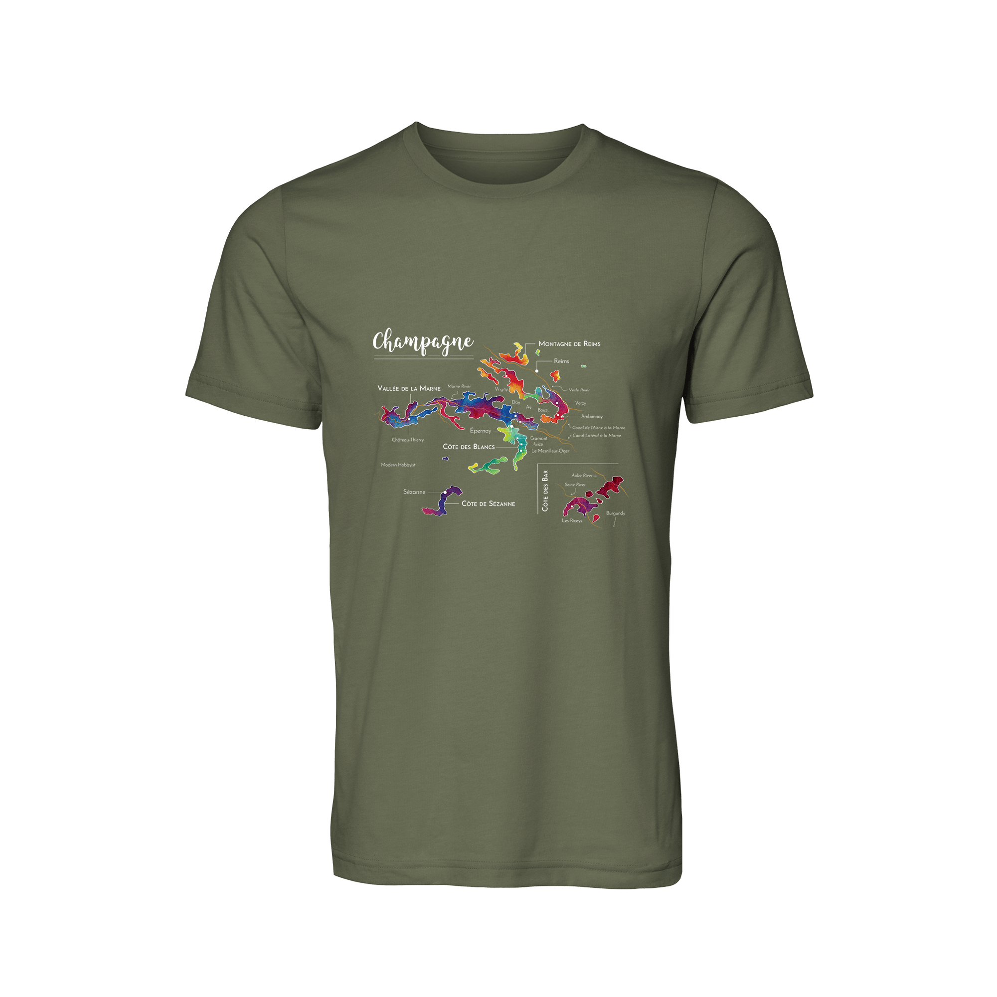 Champagne Wine Map T-Shirt