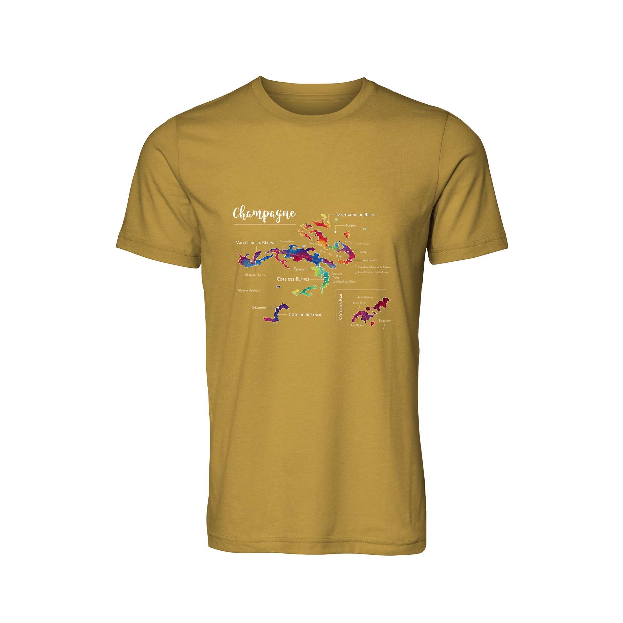 Champagne Wine Map T-Shirt