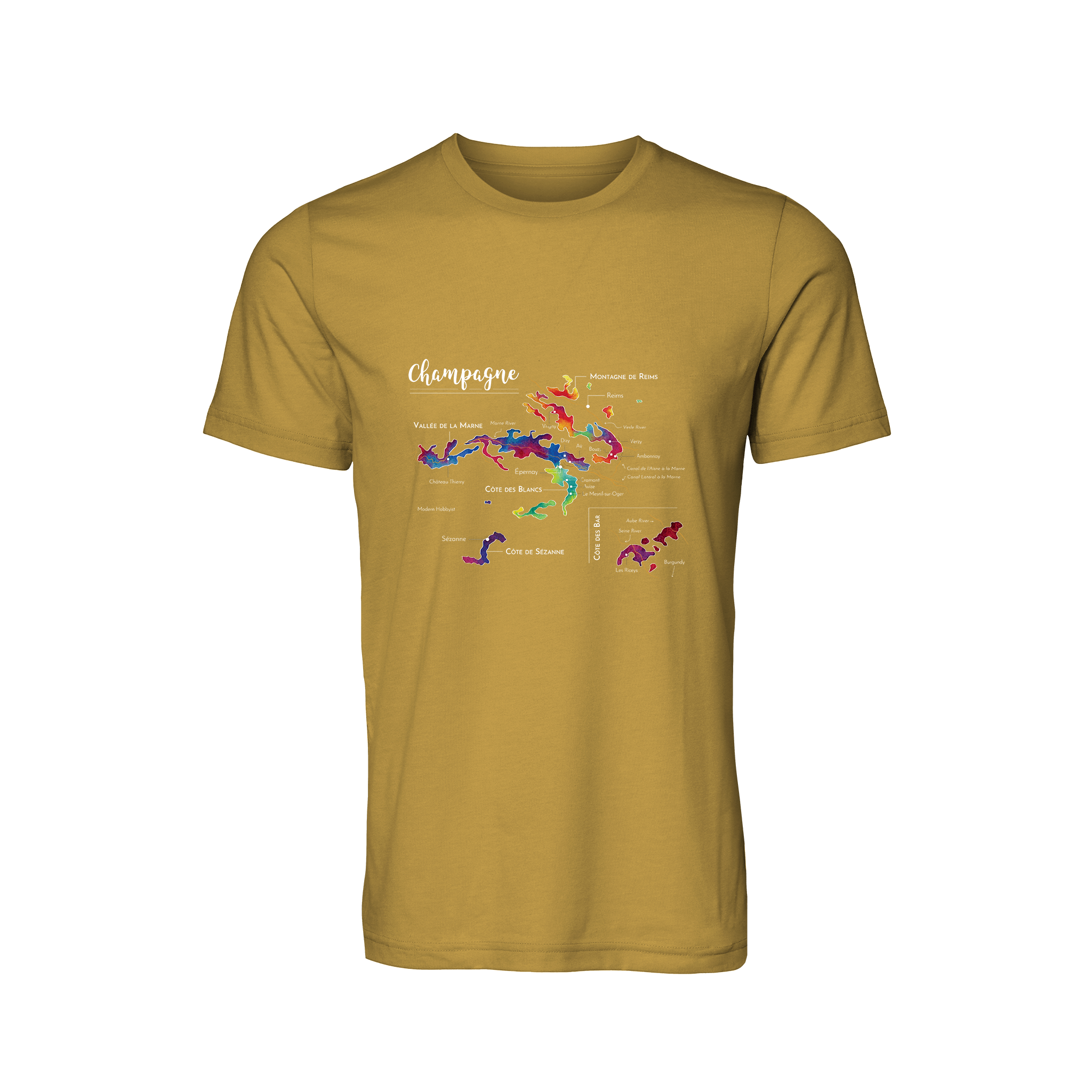 Champagne Wine Map T-Shirt
