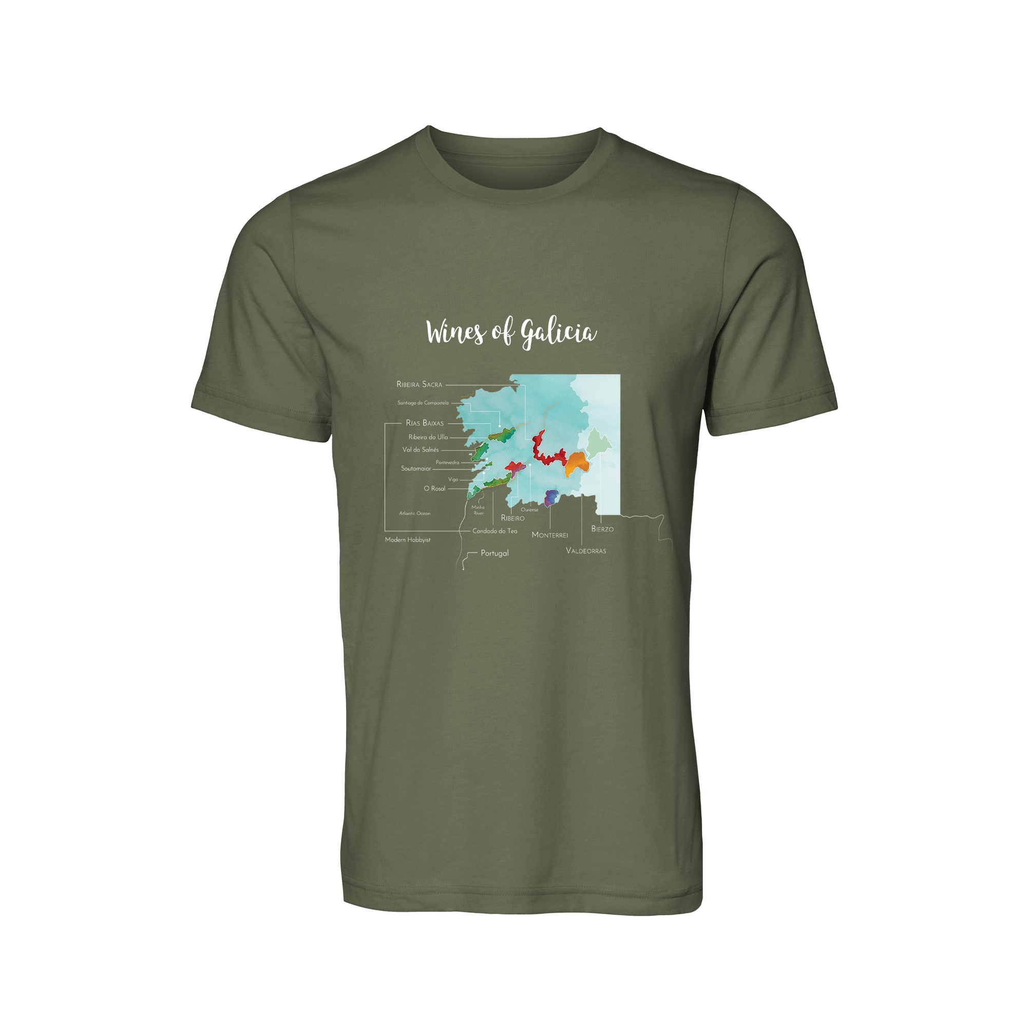 Galicia Wine Map T-Shirt