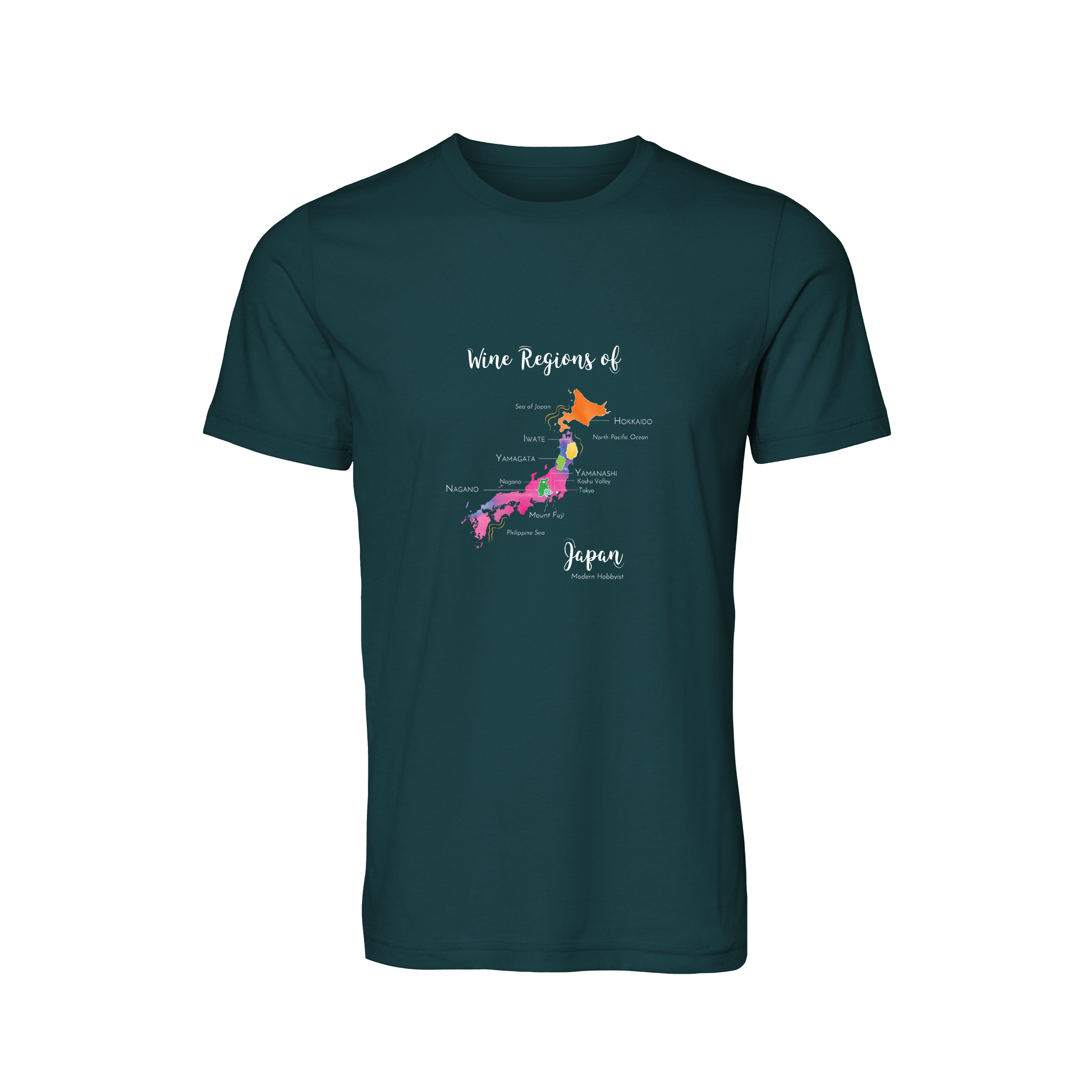 Japan Wine Map T-Shirt
