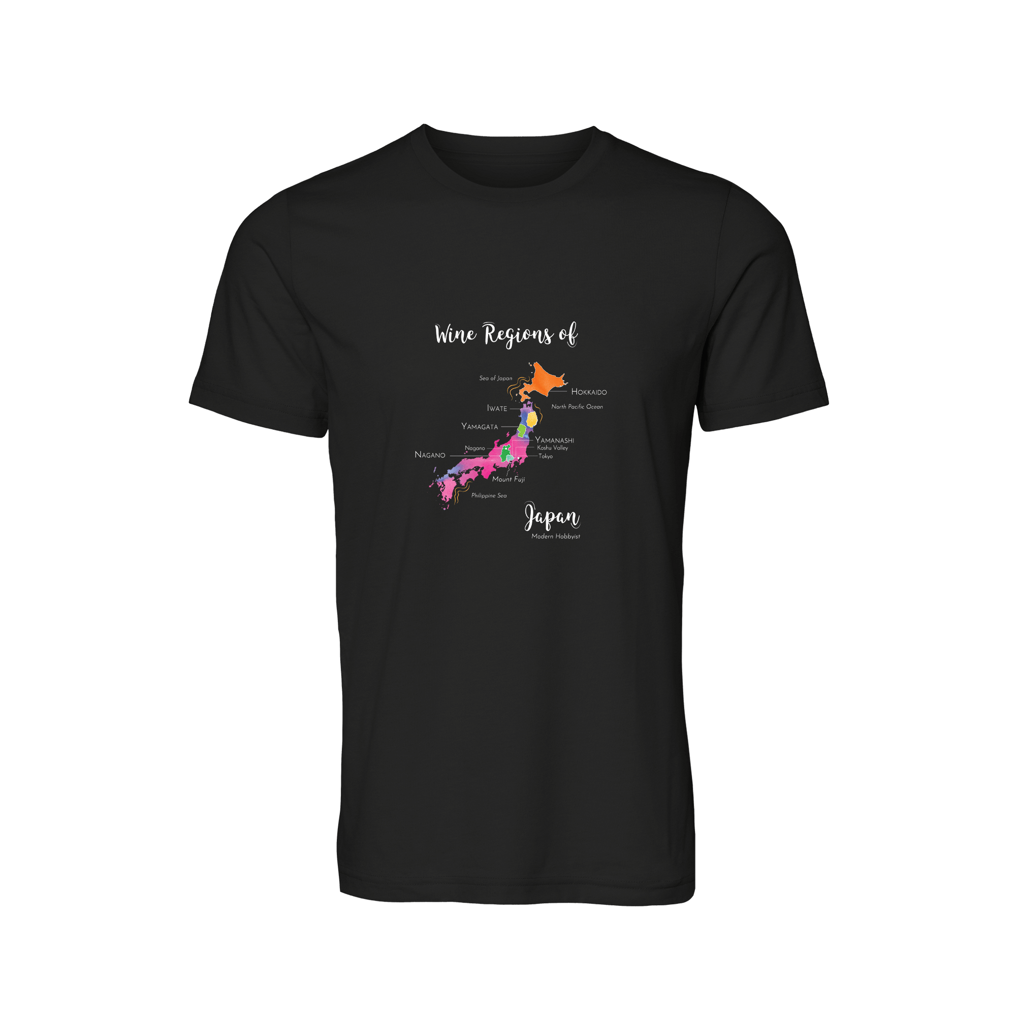 Japan Wine Map T-Shirt