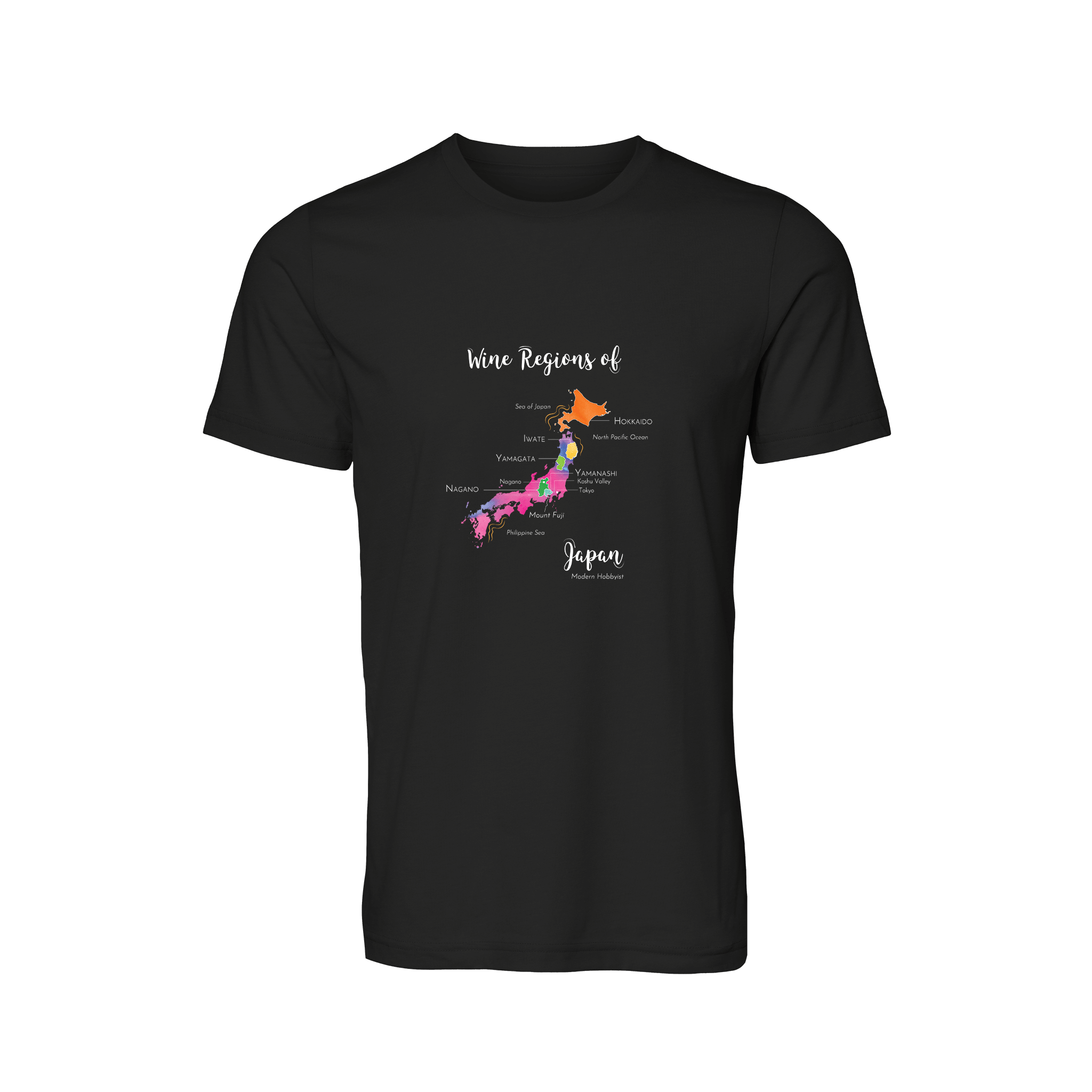 Japan Wine Map T-Shirt