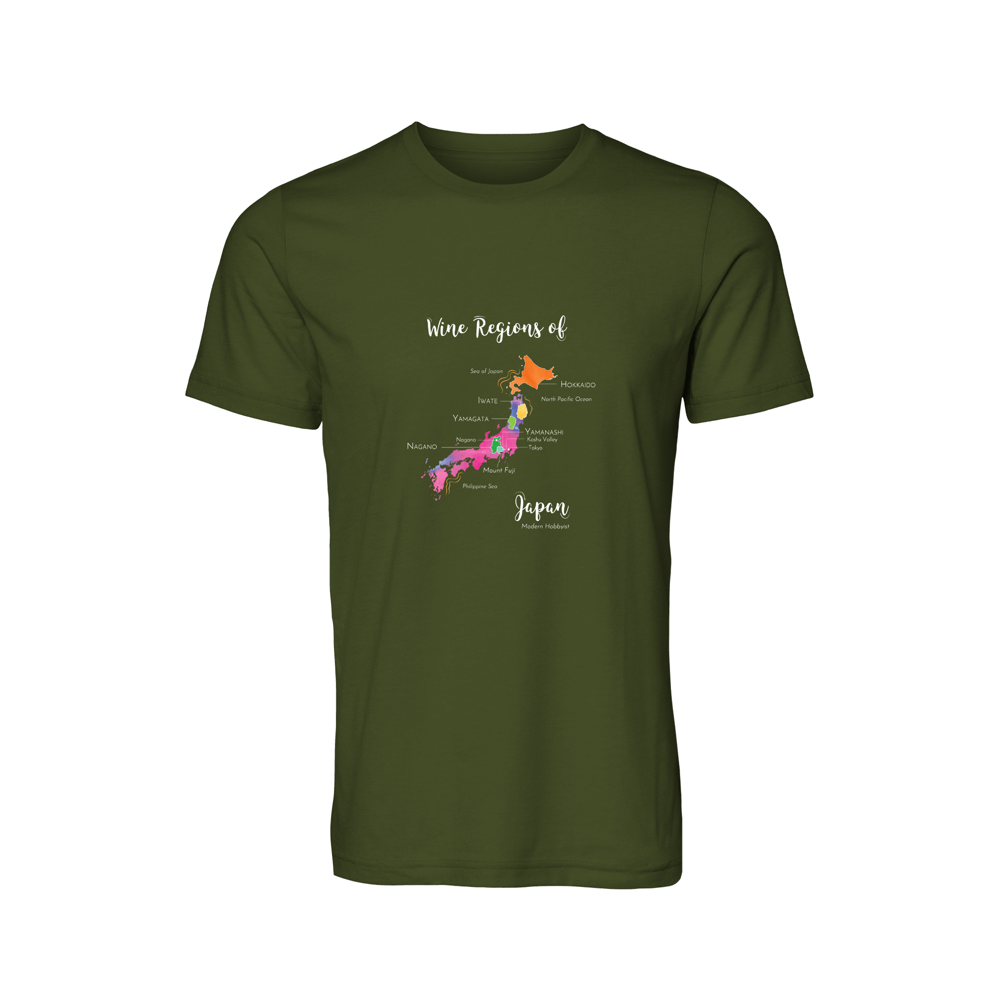 Japan Wine Map T-Shirt