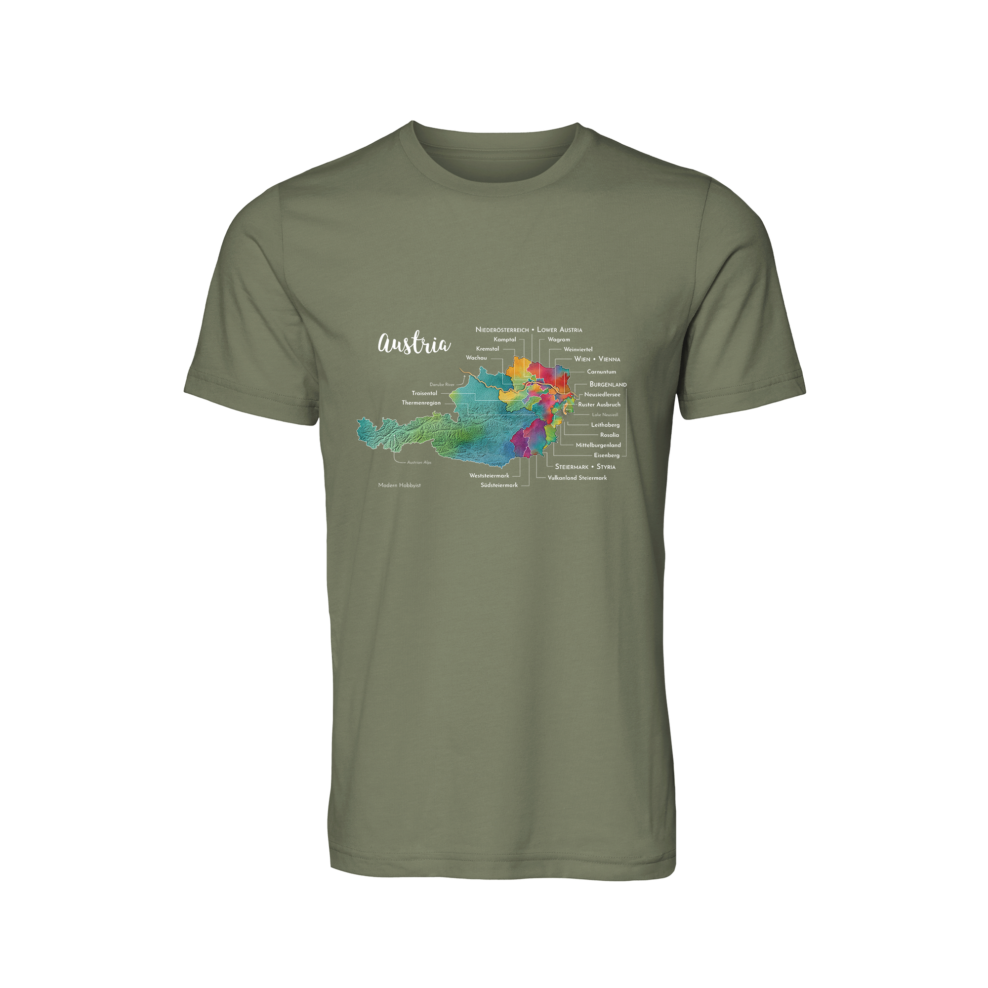 Austria Wine Map T-Shirt