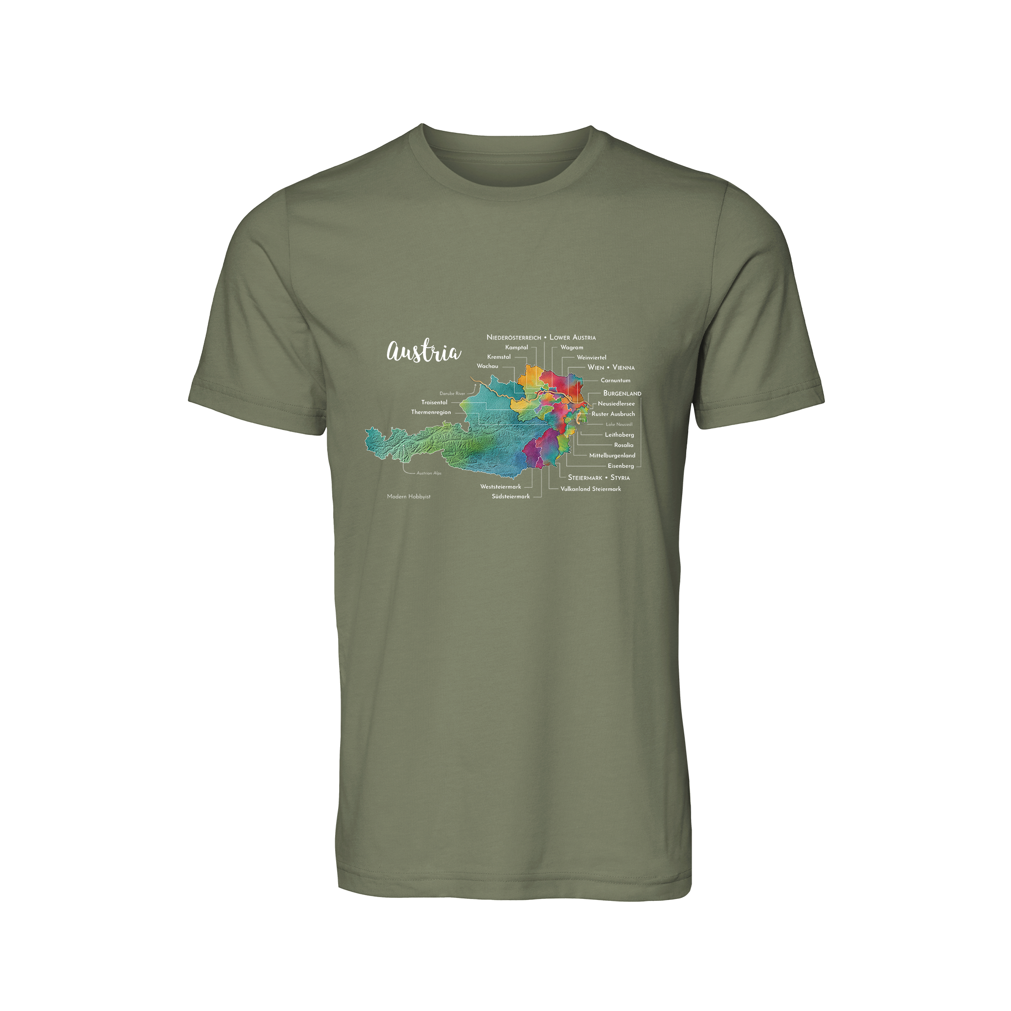 Austria Wine Map T-Shirt