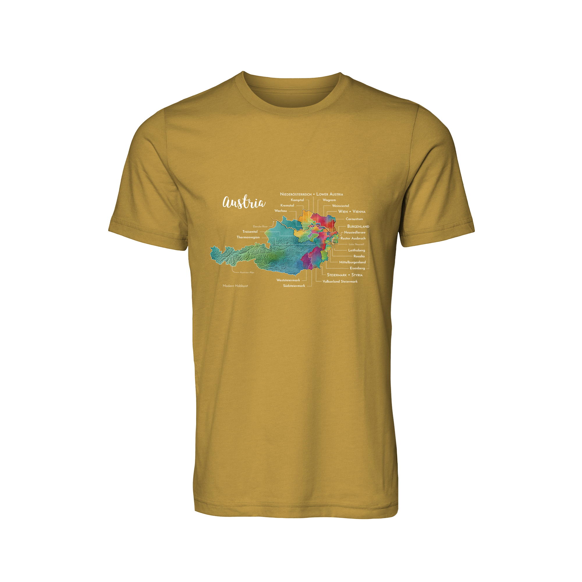 Austria Wine Map T-Shirt