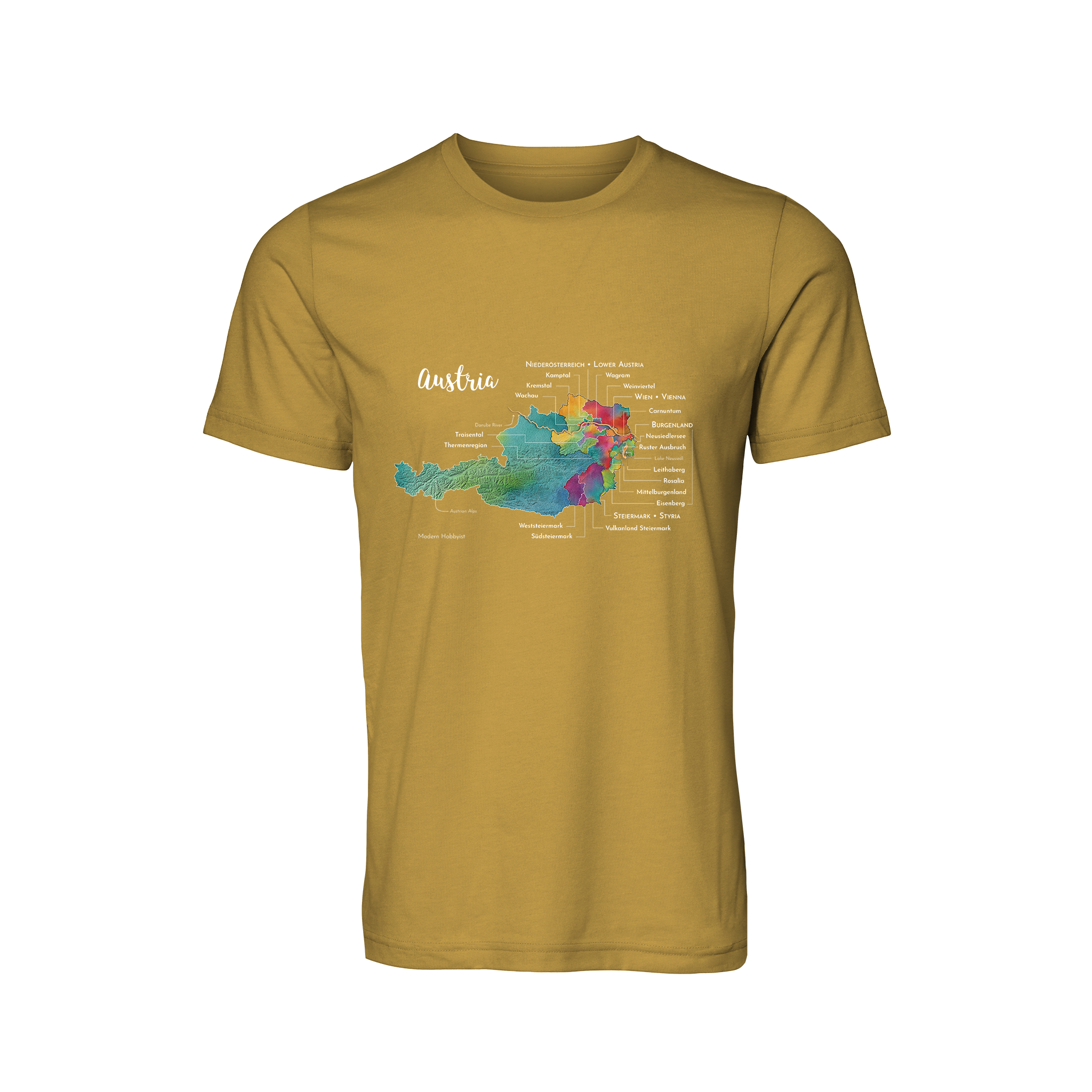 Austria Wine Map T-Shirt