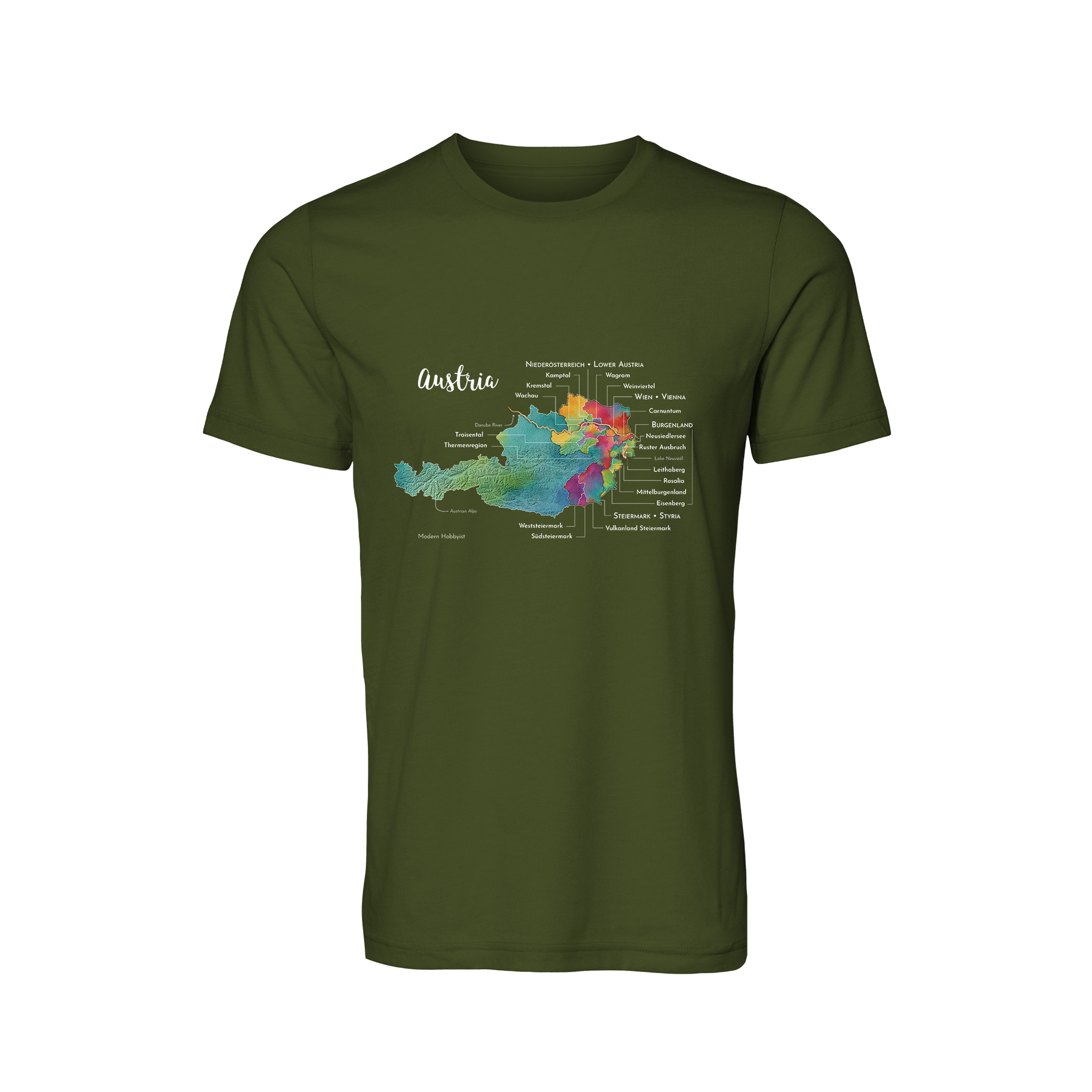 Austria Wine Map T-Shirt