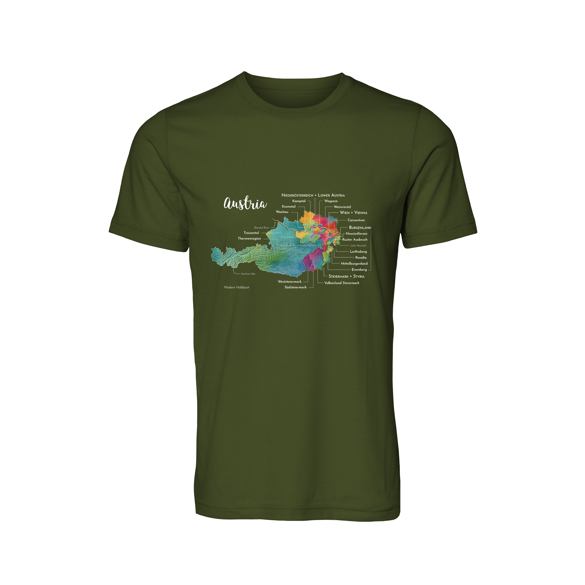 Austria Wine Map T-Shirt