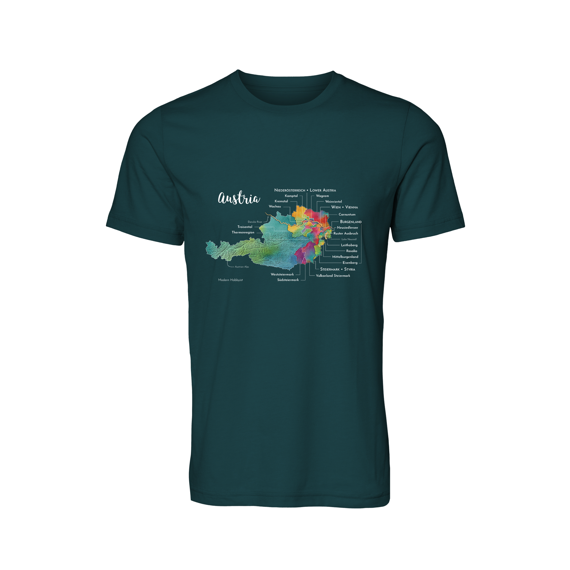 Austria Wine Map T-Shirt