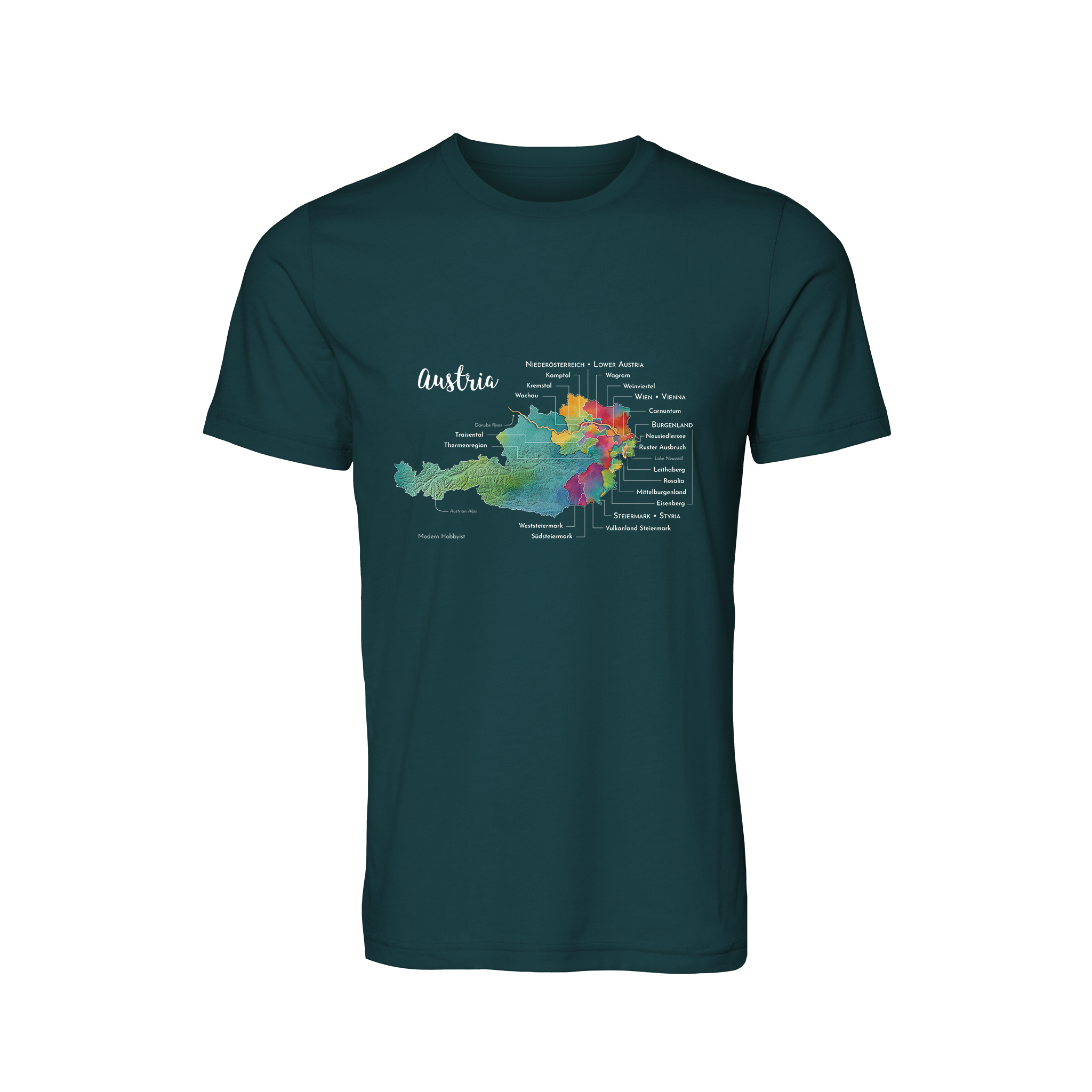 Austria Wine Map T-Shirt