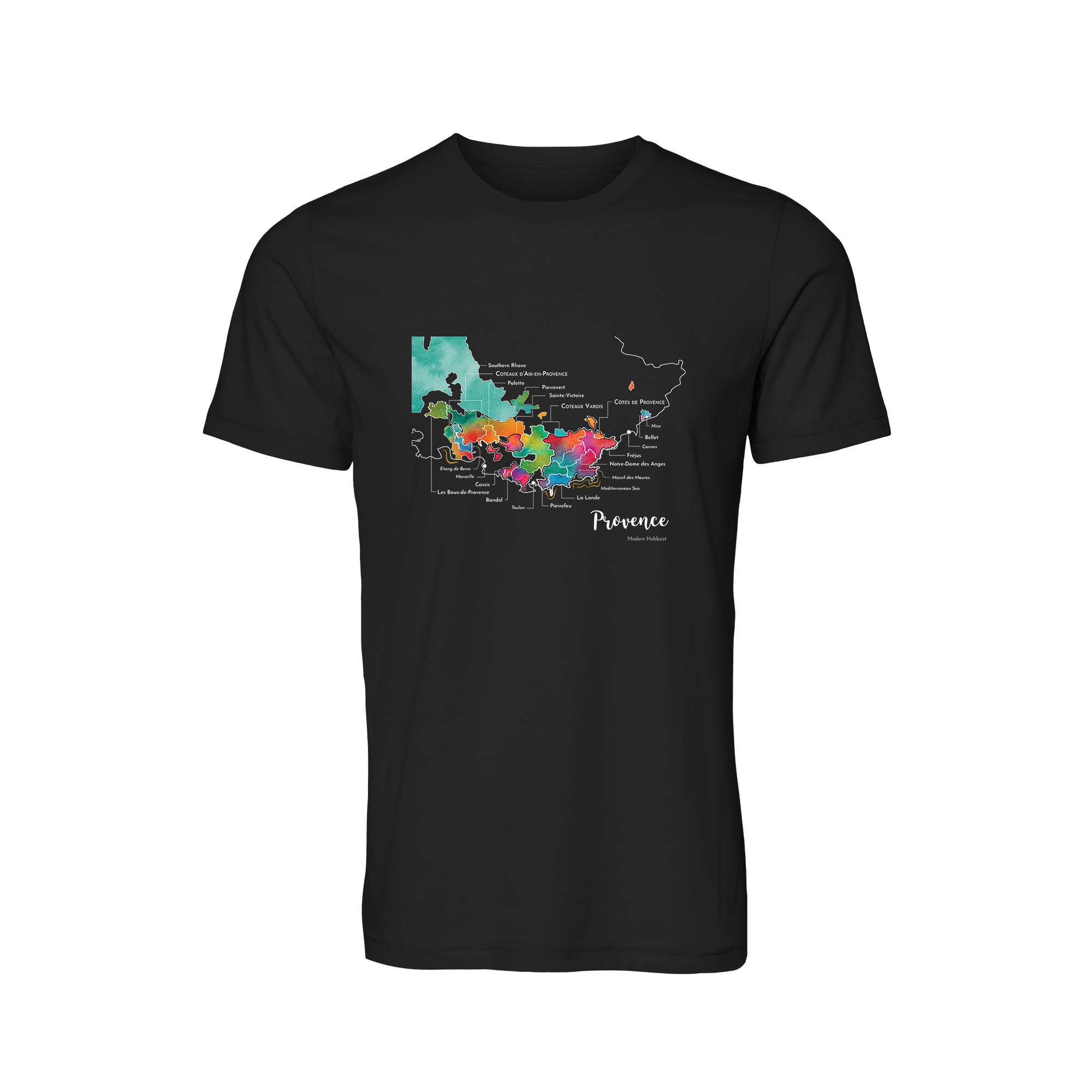 Provence Wine Map T-Shirt