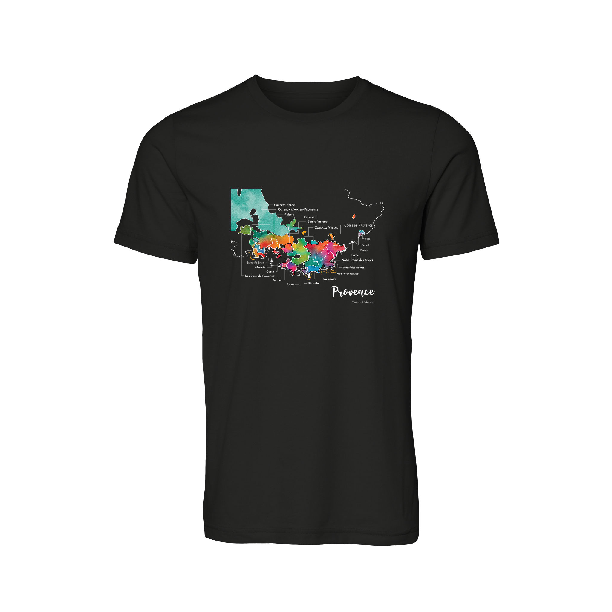 Provence Wine Map T-Shirt