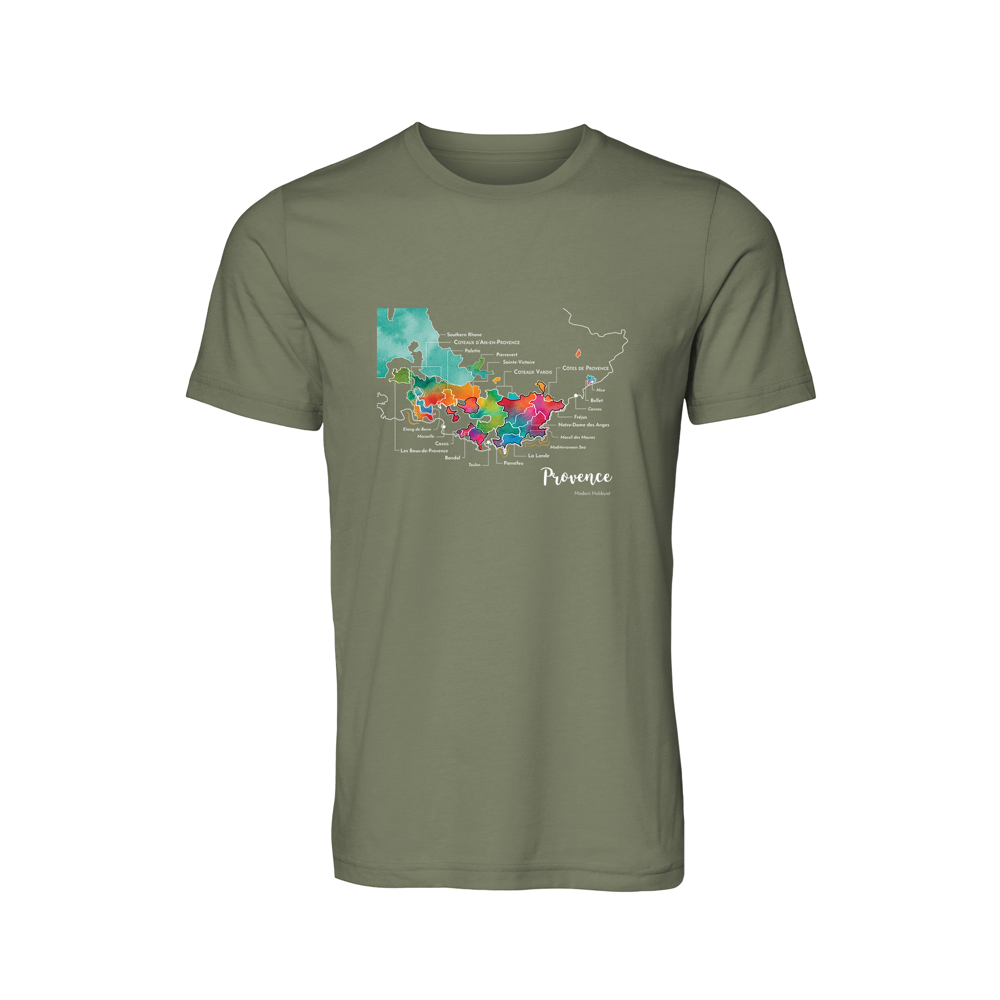 Provence Wine Map T-Shirt