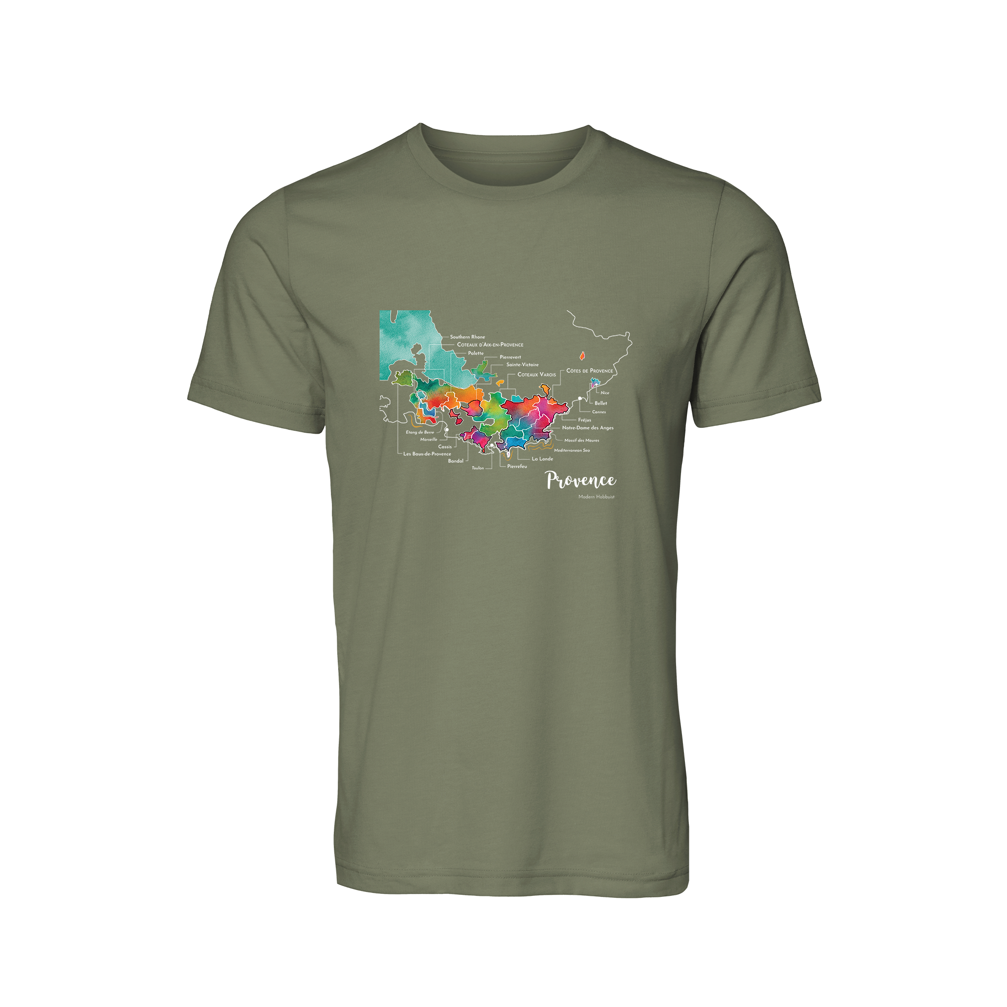 Provence Wine Map T-Shirt