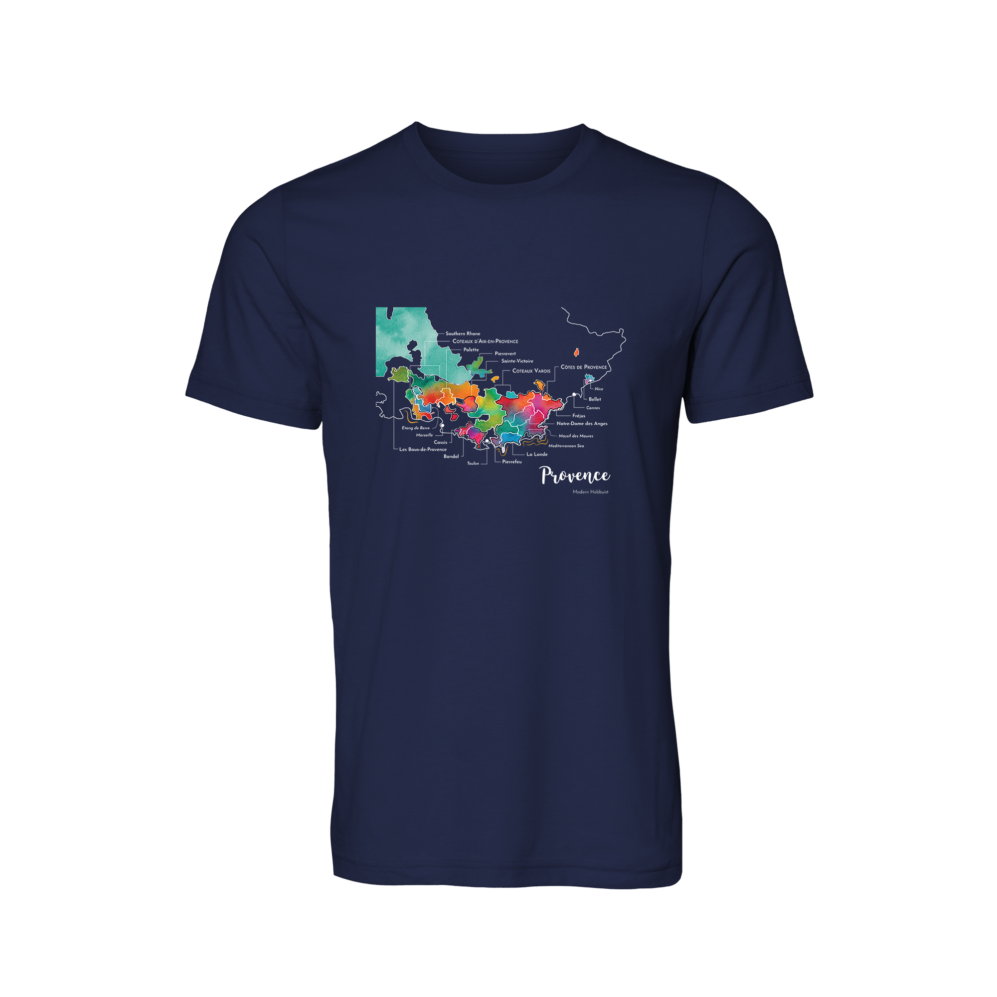 Provence Wine Map T-Shirt